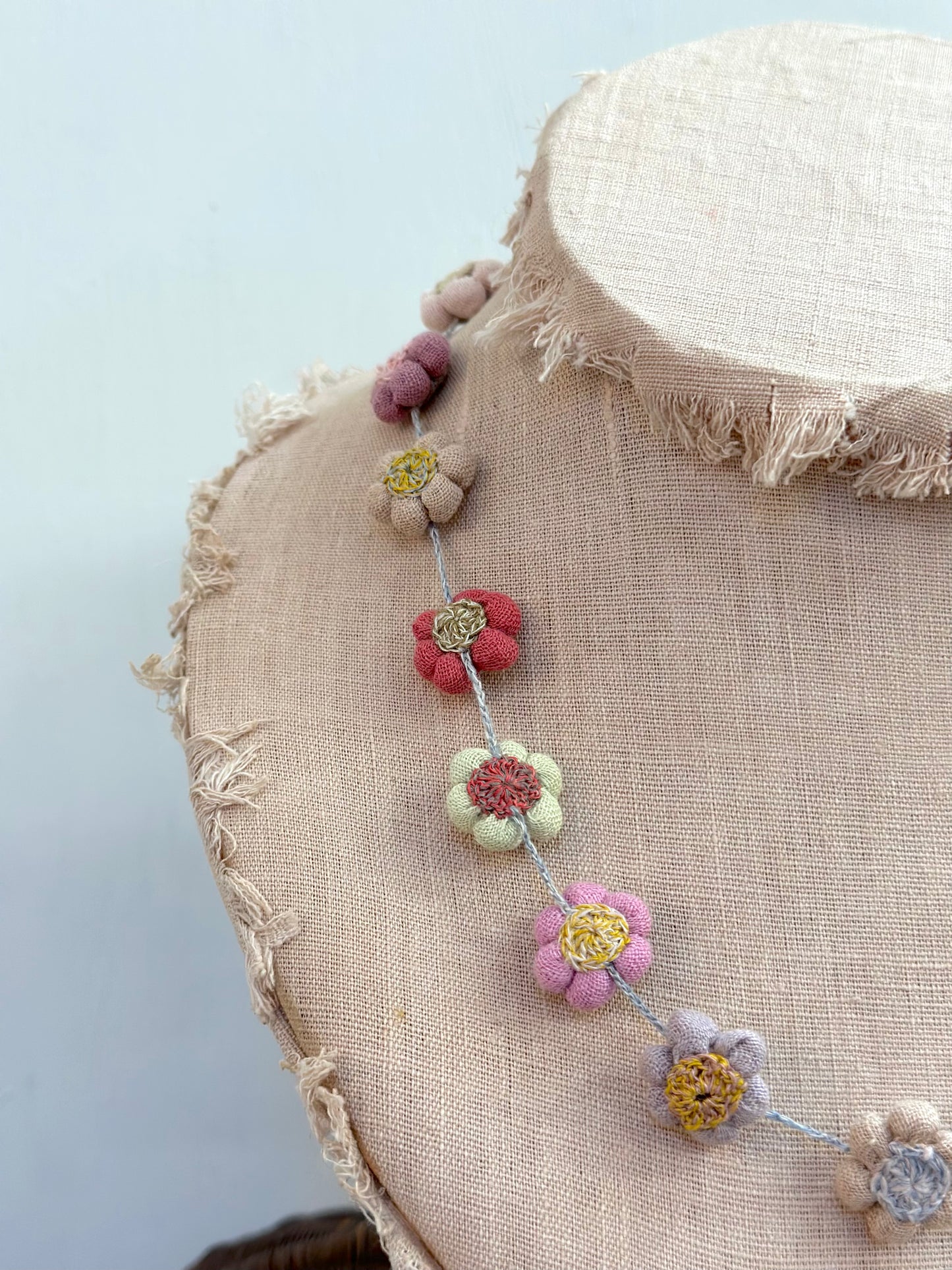 Sophie Digard Spring Fleurs Short Crochet Necklace