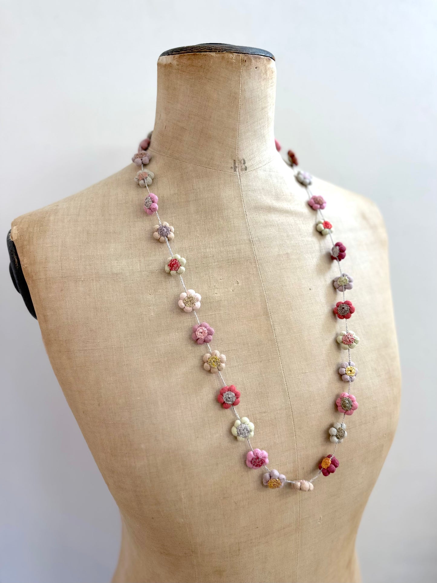 Sophie Digard Spring Fleurs Short Crochet Necklace