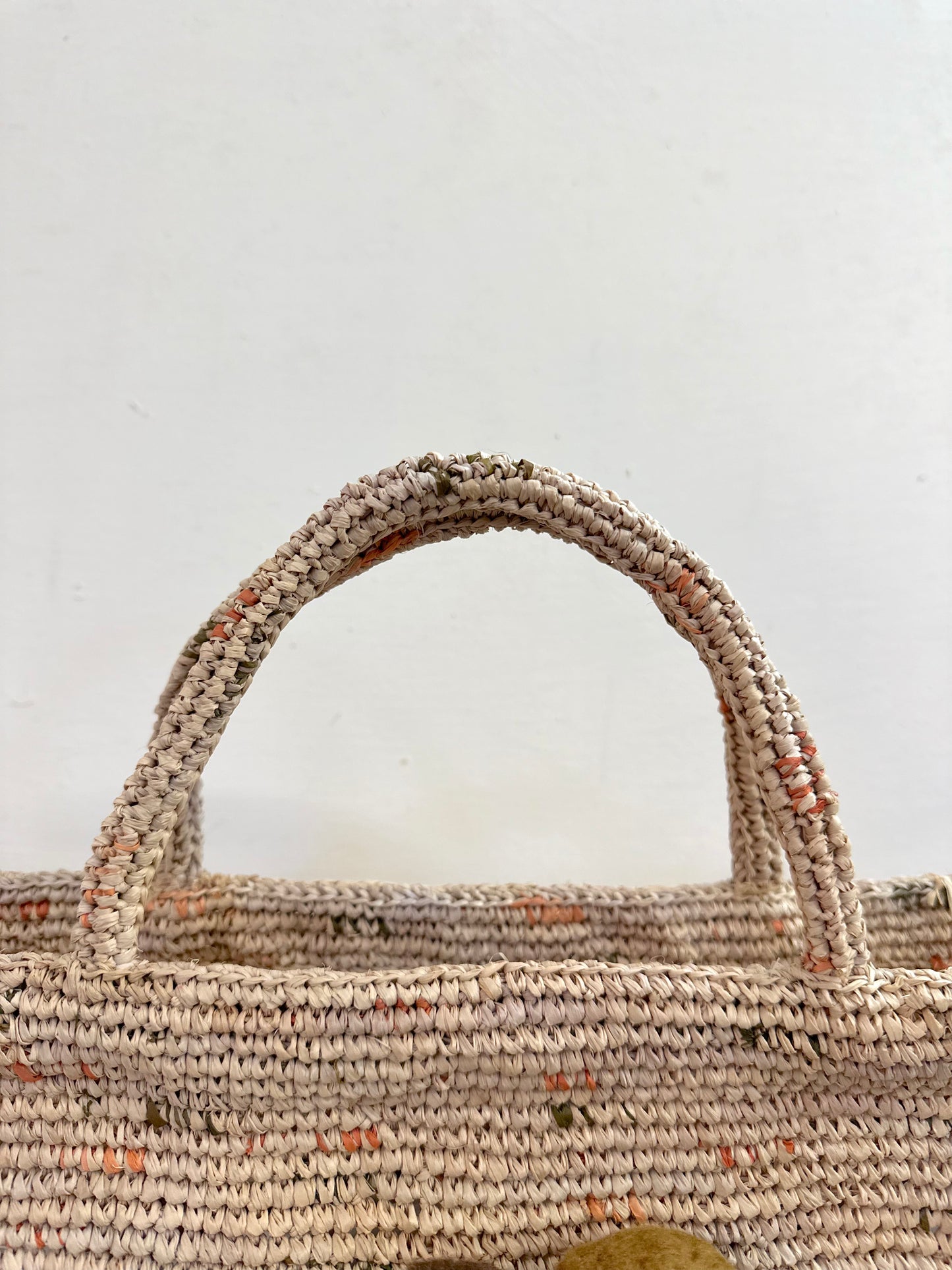 Sophie Digard Large Raffia Bag With Characters