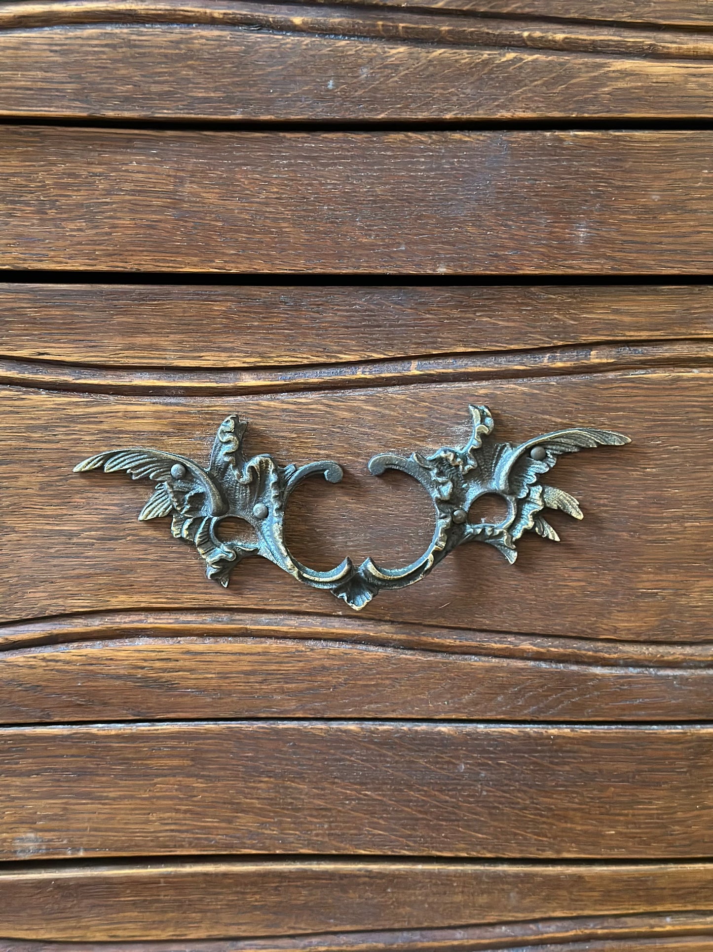 Antique French Oak 4 Drawer Commode