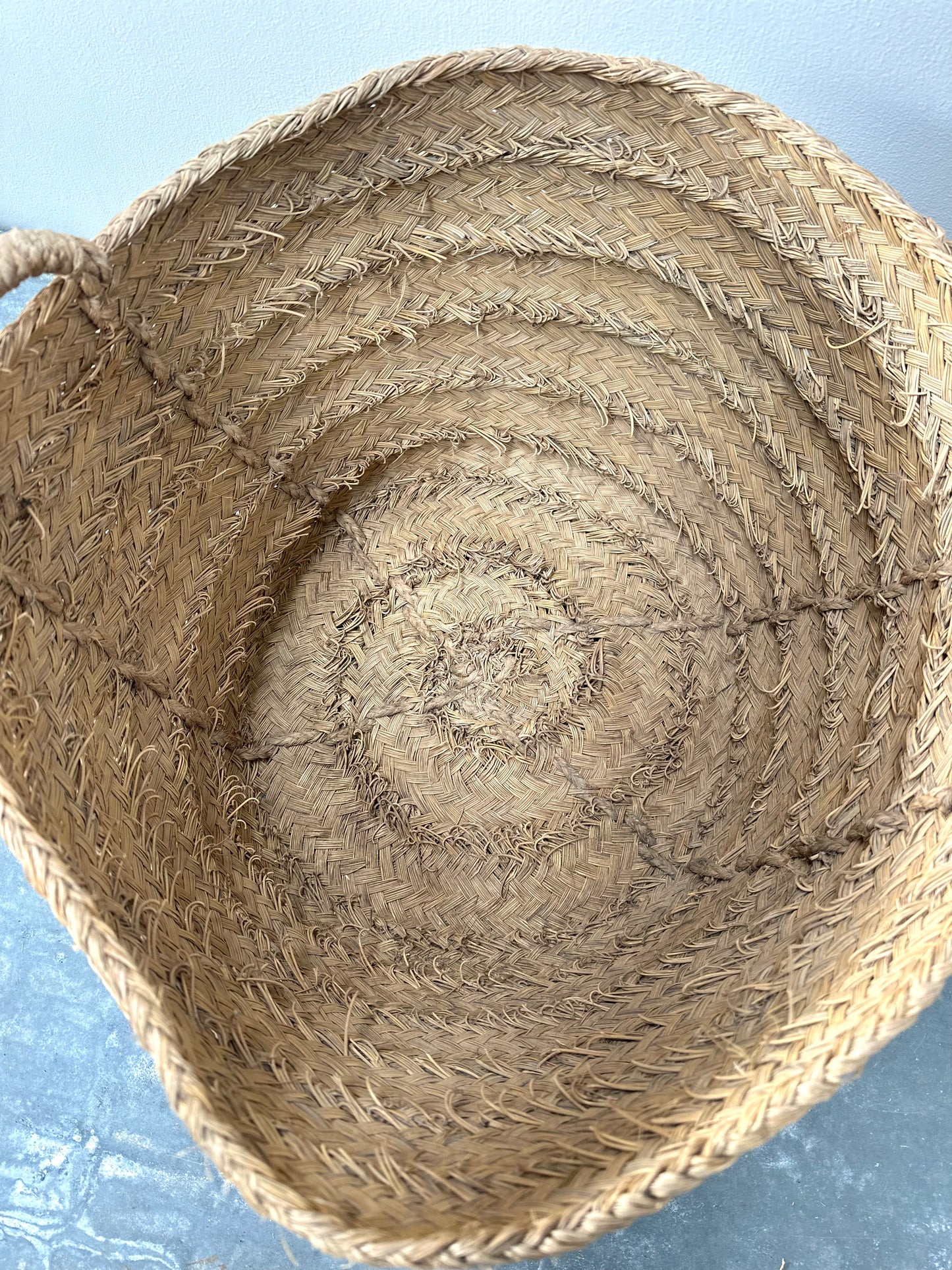 Antique French Round Woven Basket