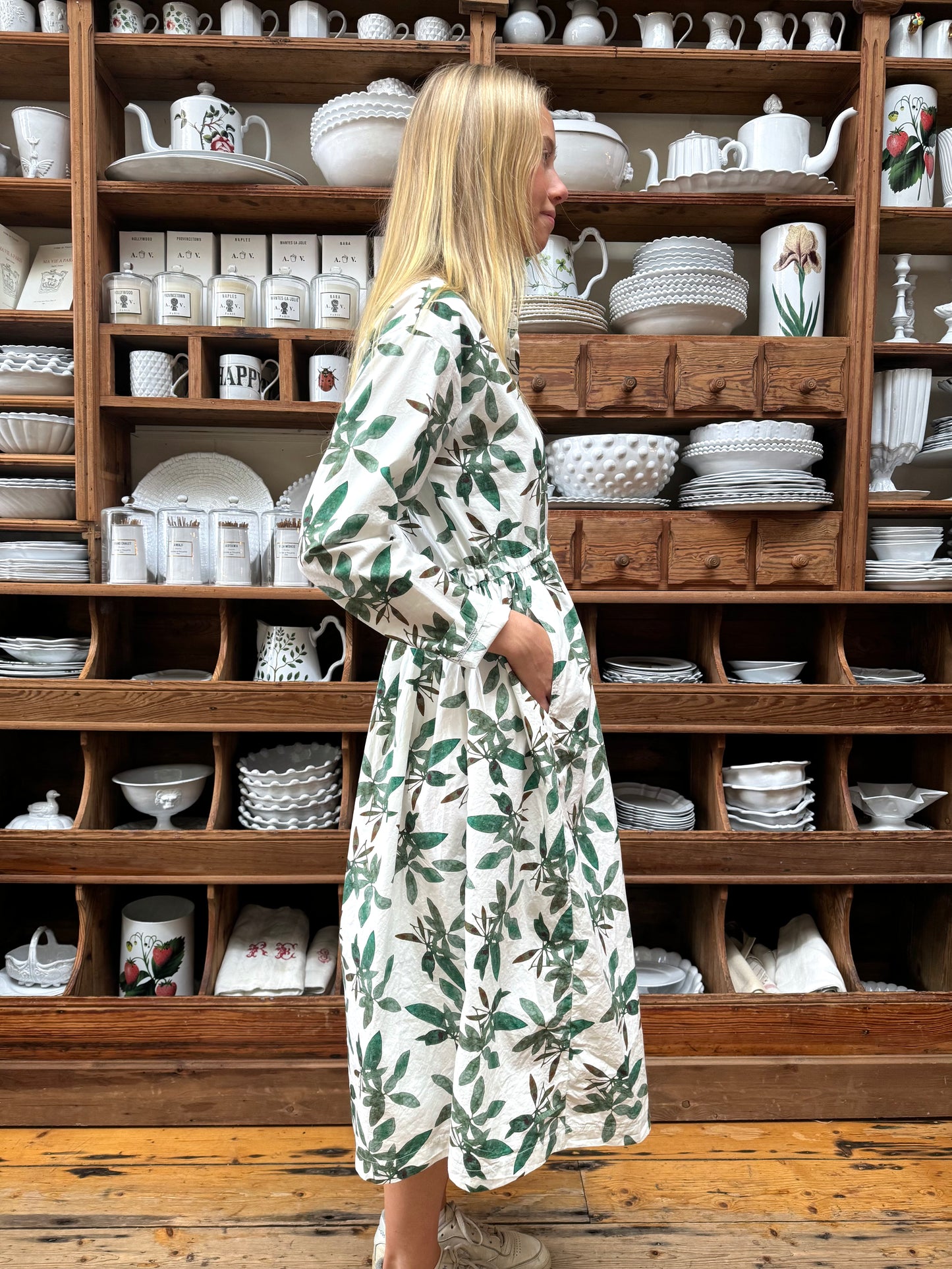 Aequamente Long Sleeve Dress - Leaf