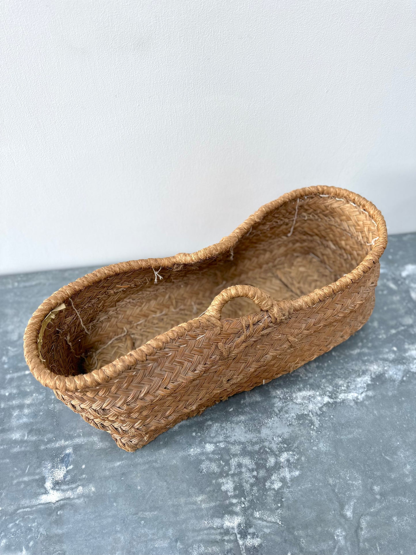 Antique Spanish Oval Woven Basket