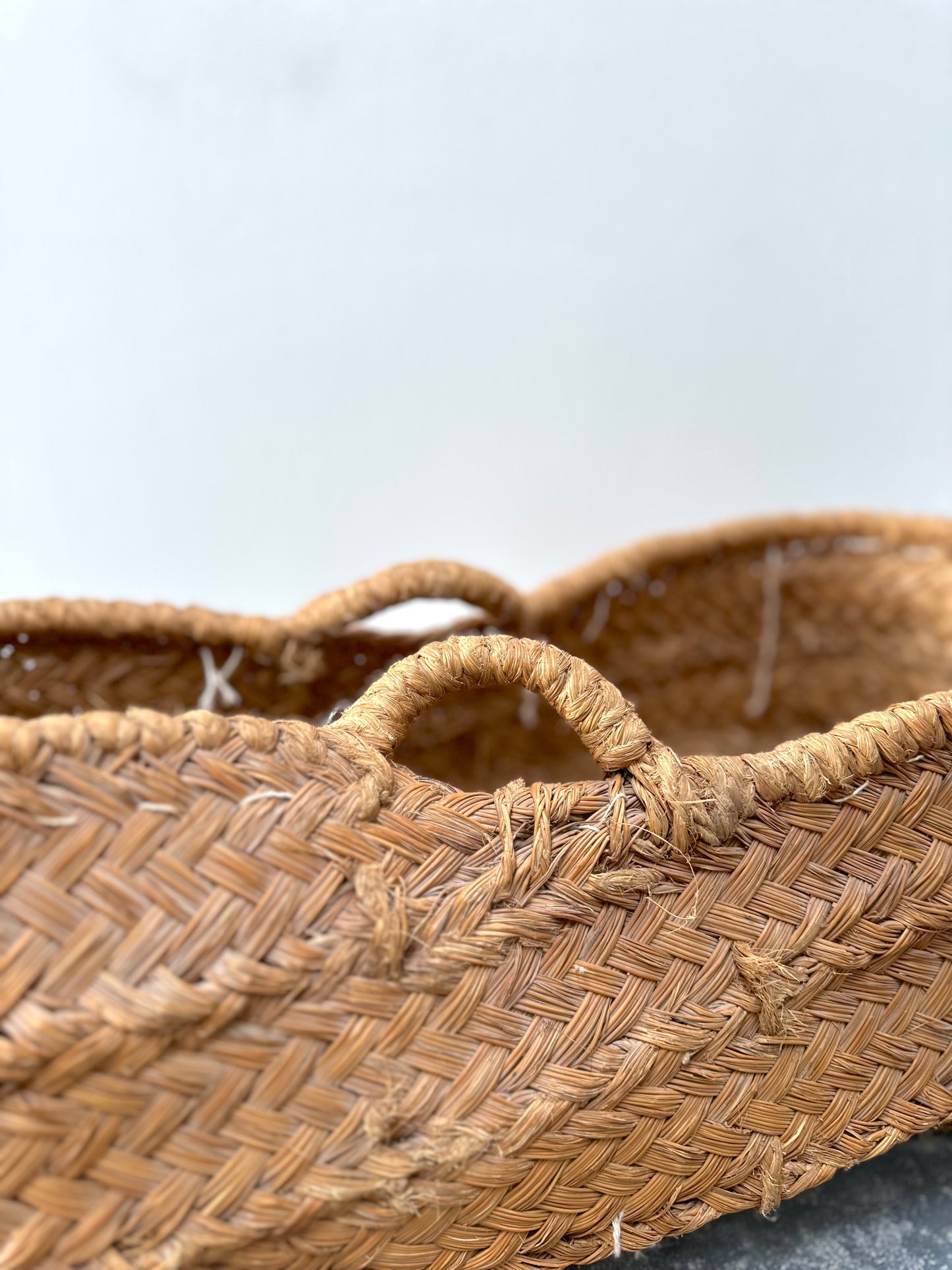 Antique Spanish Oval Woven Basket
