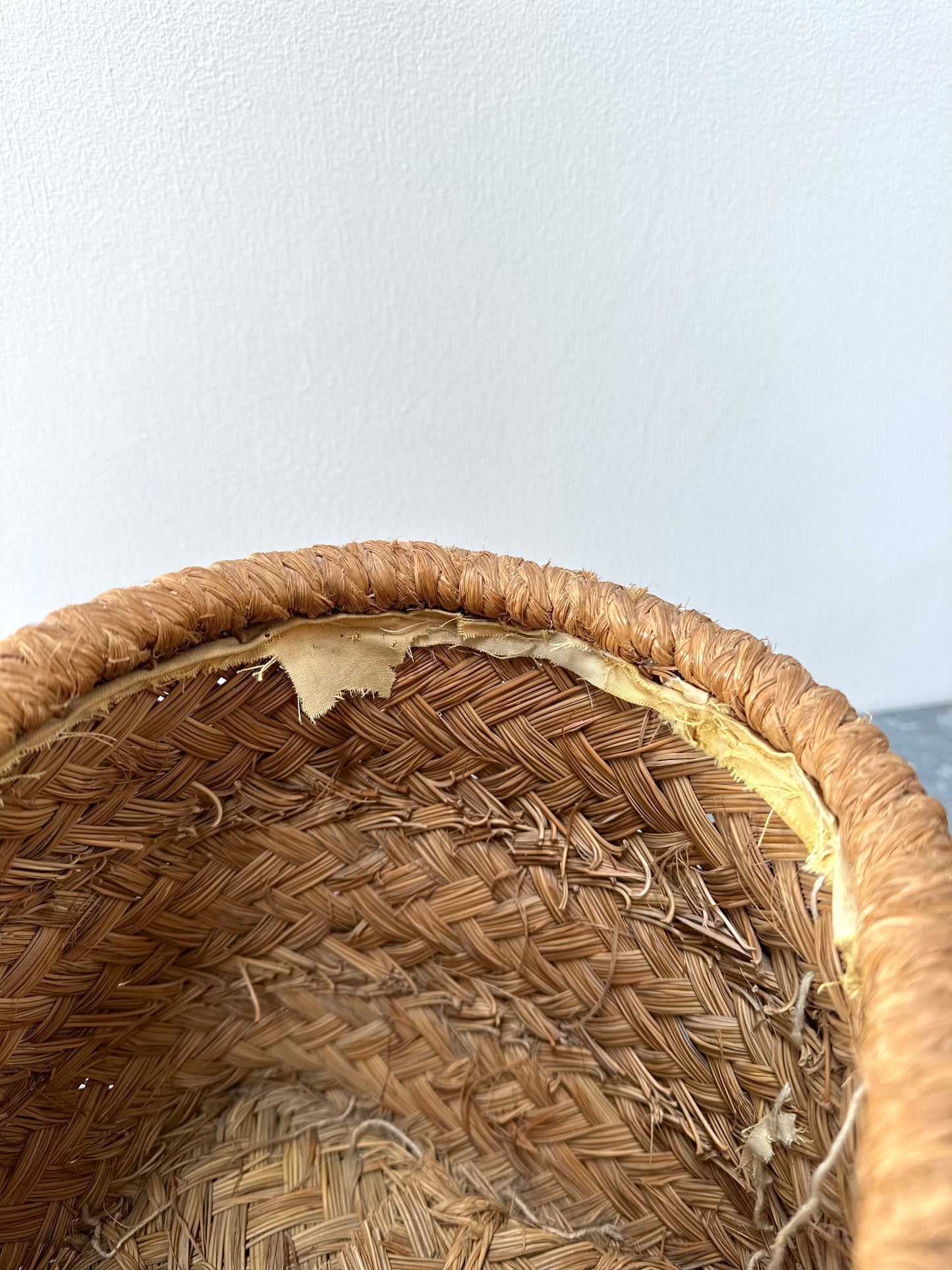 Antique Spanish Oval Woven Basket