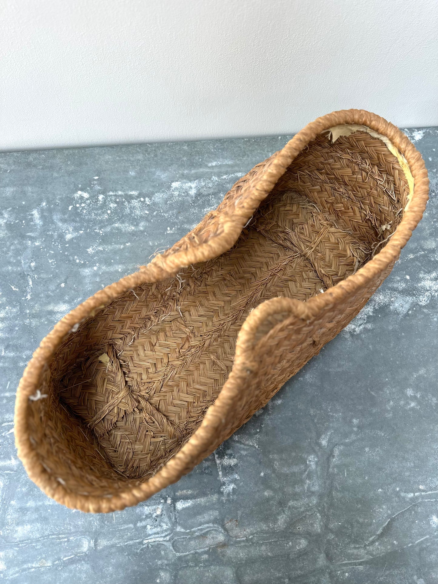 Antique Spanish Oval Woven Basket