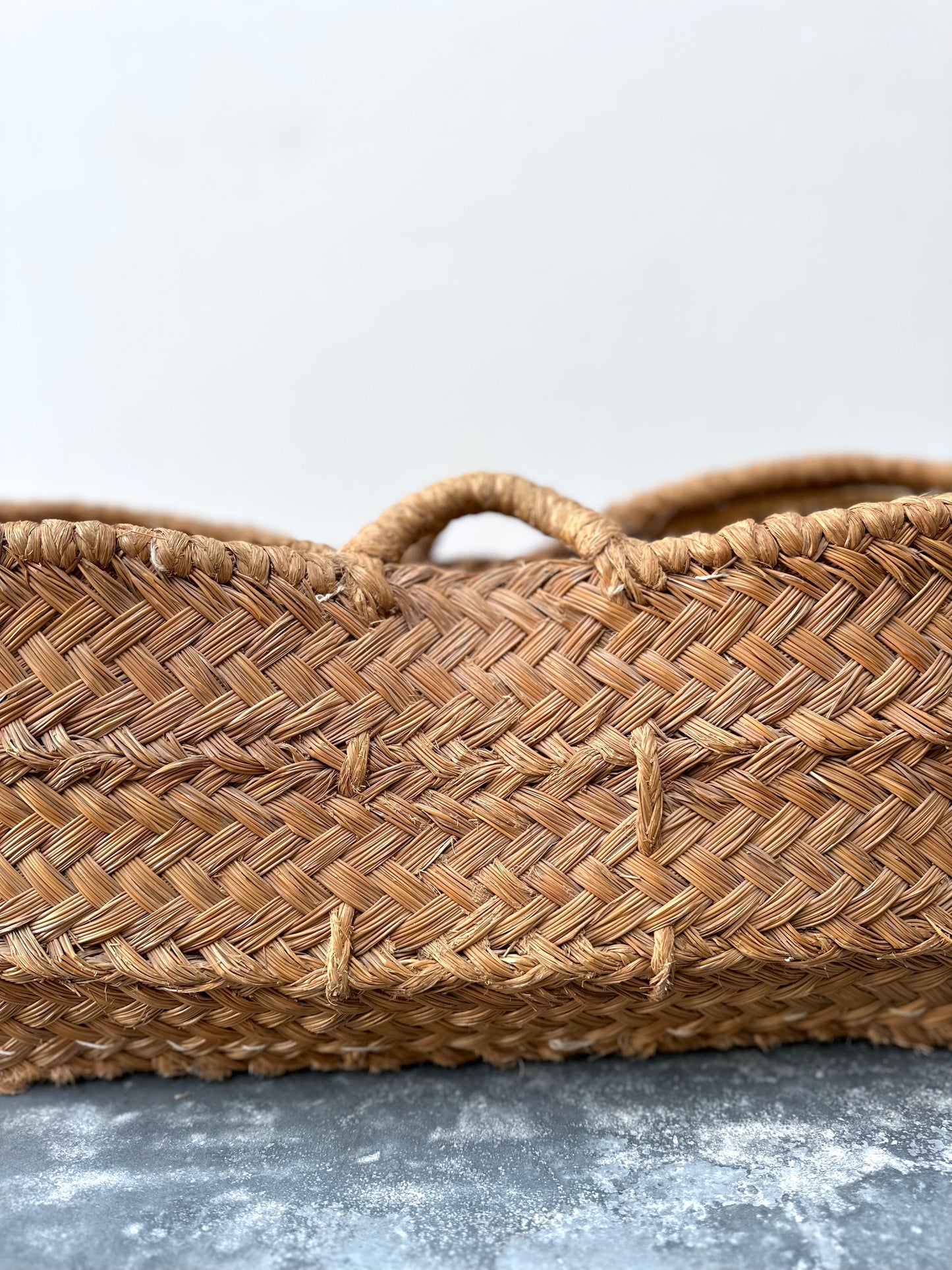 Antique Spanish Oval Woven Basket