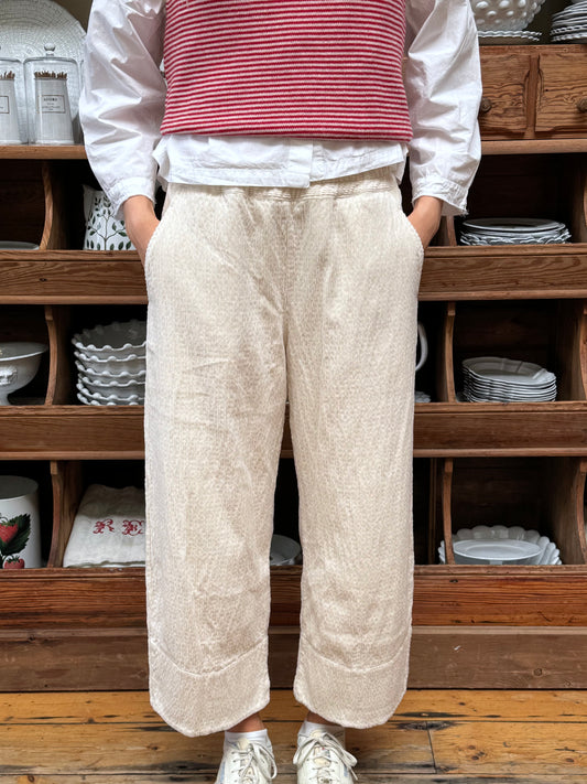 Aequamente Velvet Cord Pants - Cream