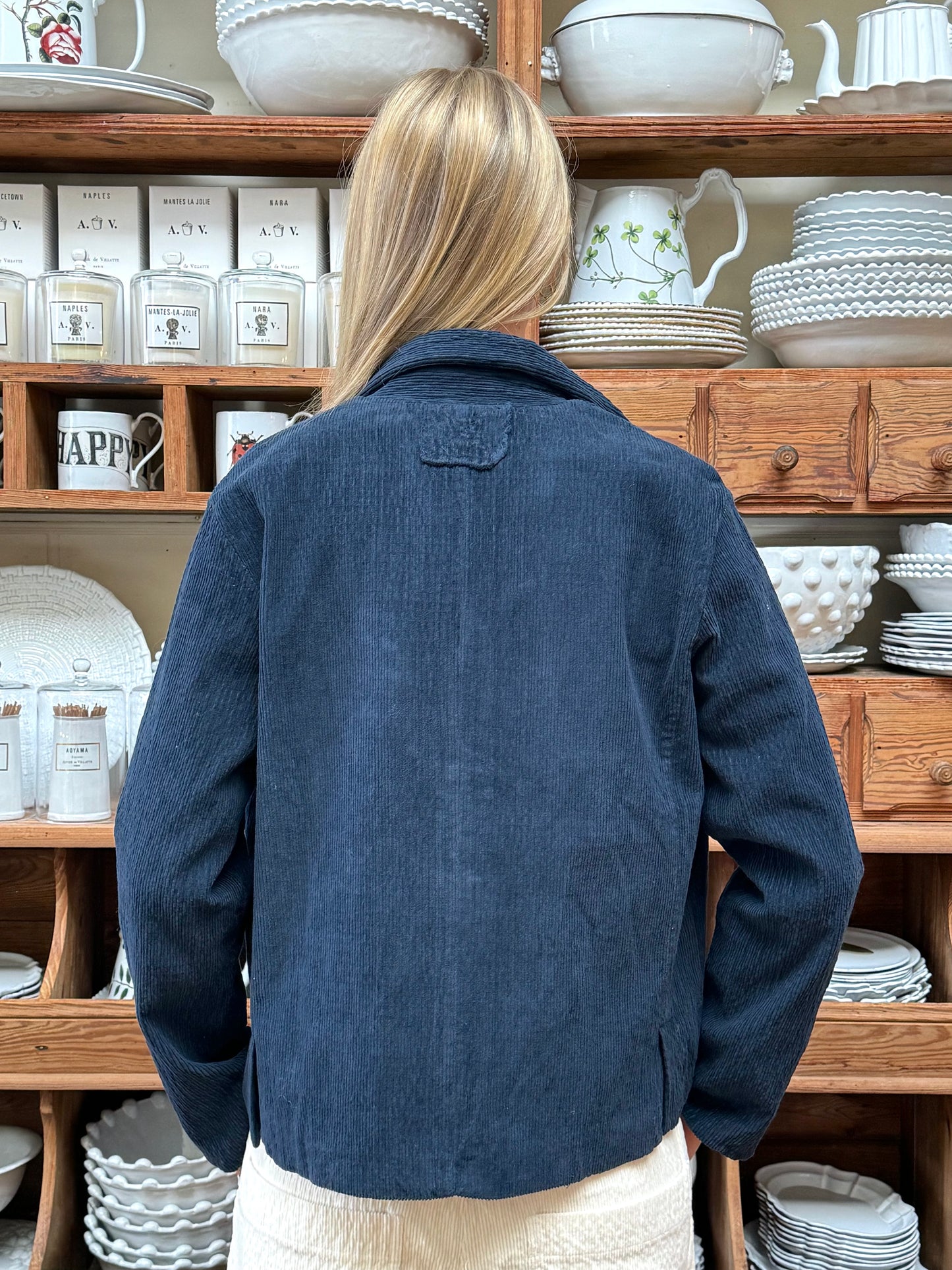 Aequamente Short Jacket - Navy Velvet Cord