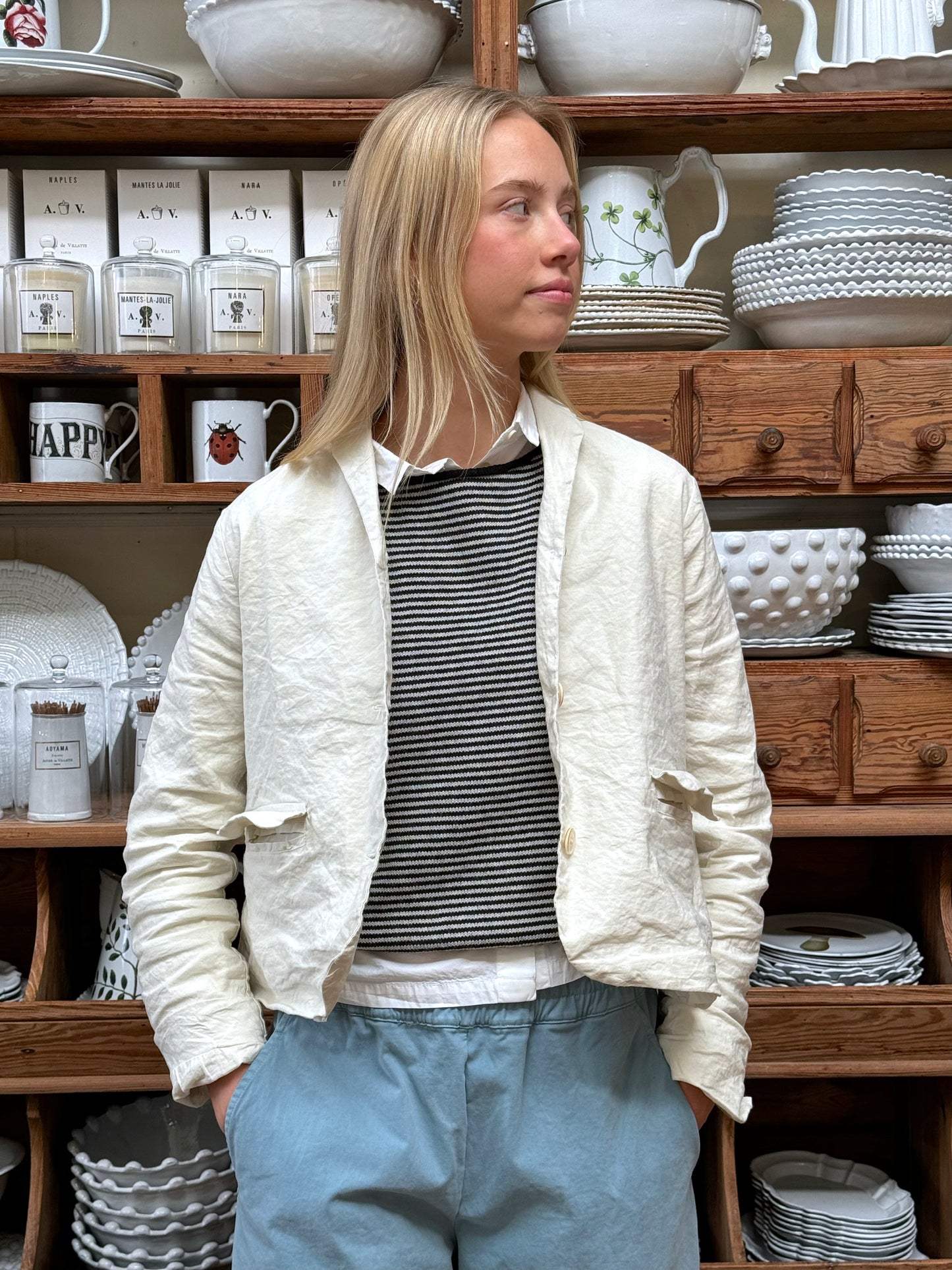 Aequamente Short Jacket - Cream