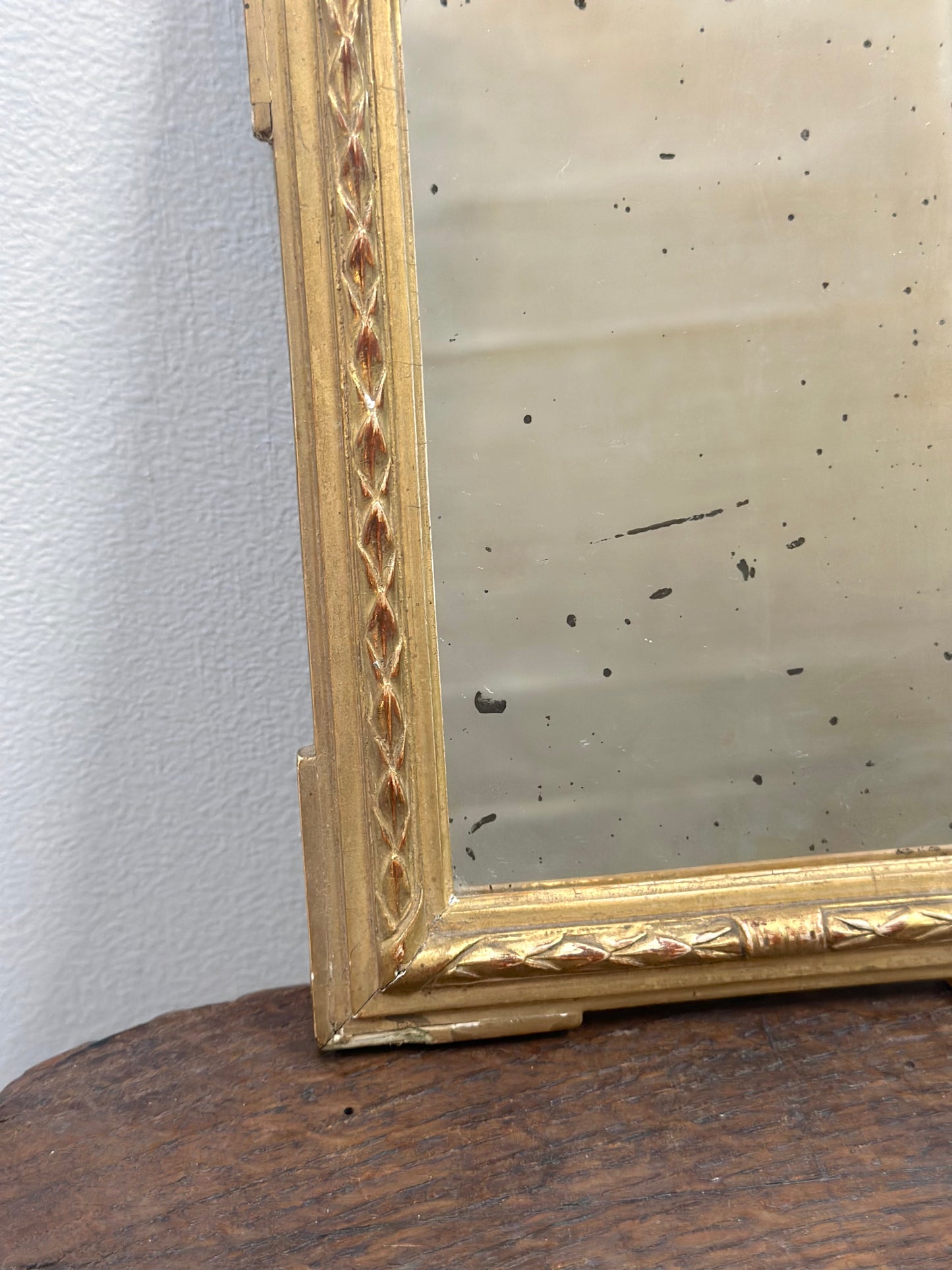 Antique French Miniature Gilt Mirror