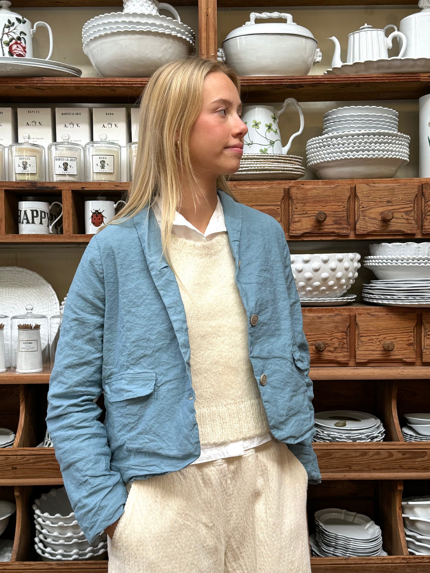 Aequamente Short Jacket - Light Blue