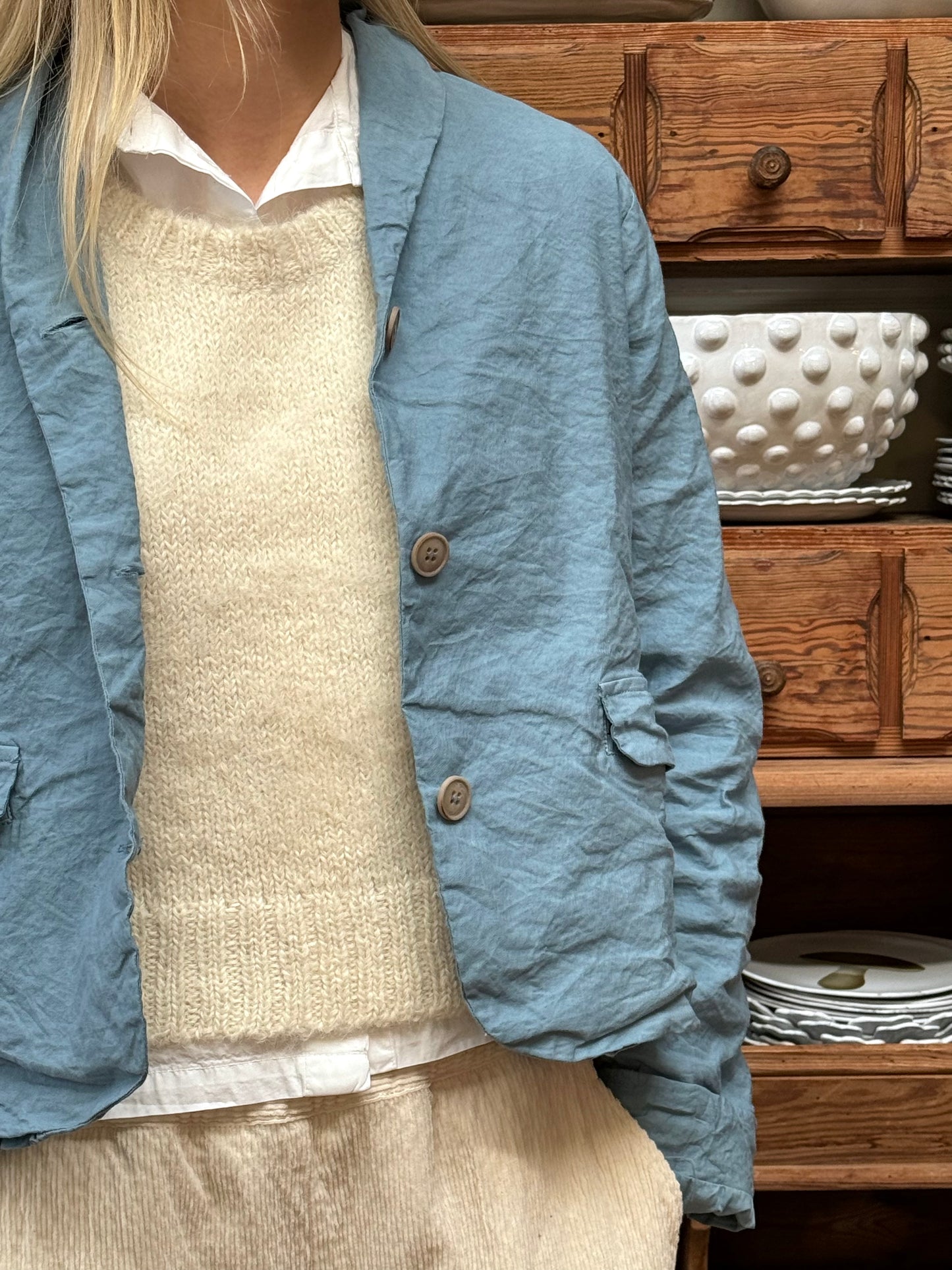 Aequamente Short Jacket - Light Blue