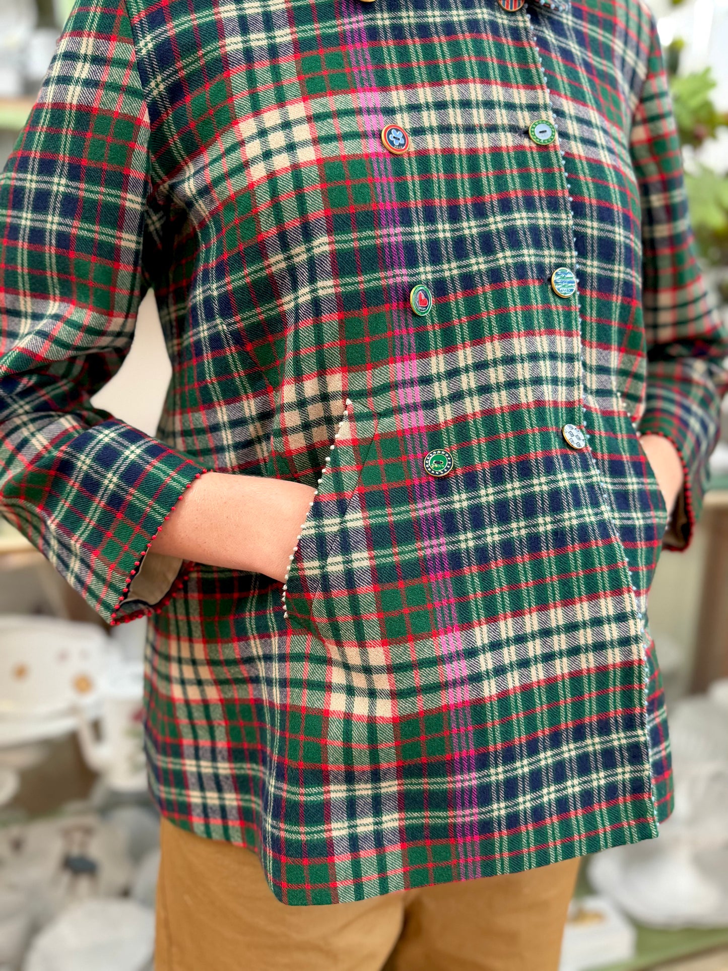 Péro Reversible Jacket Foral/Tartan
