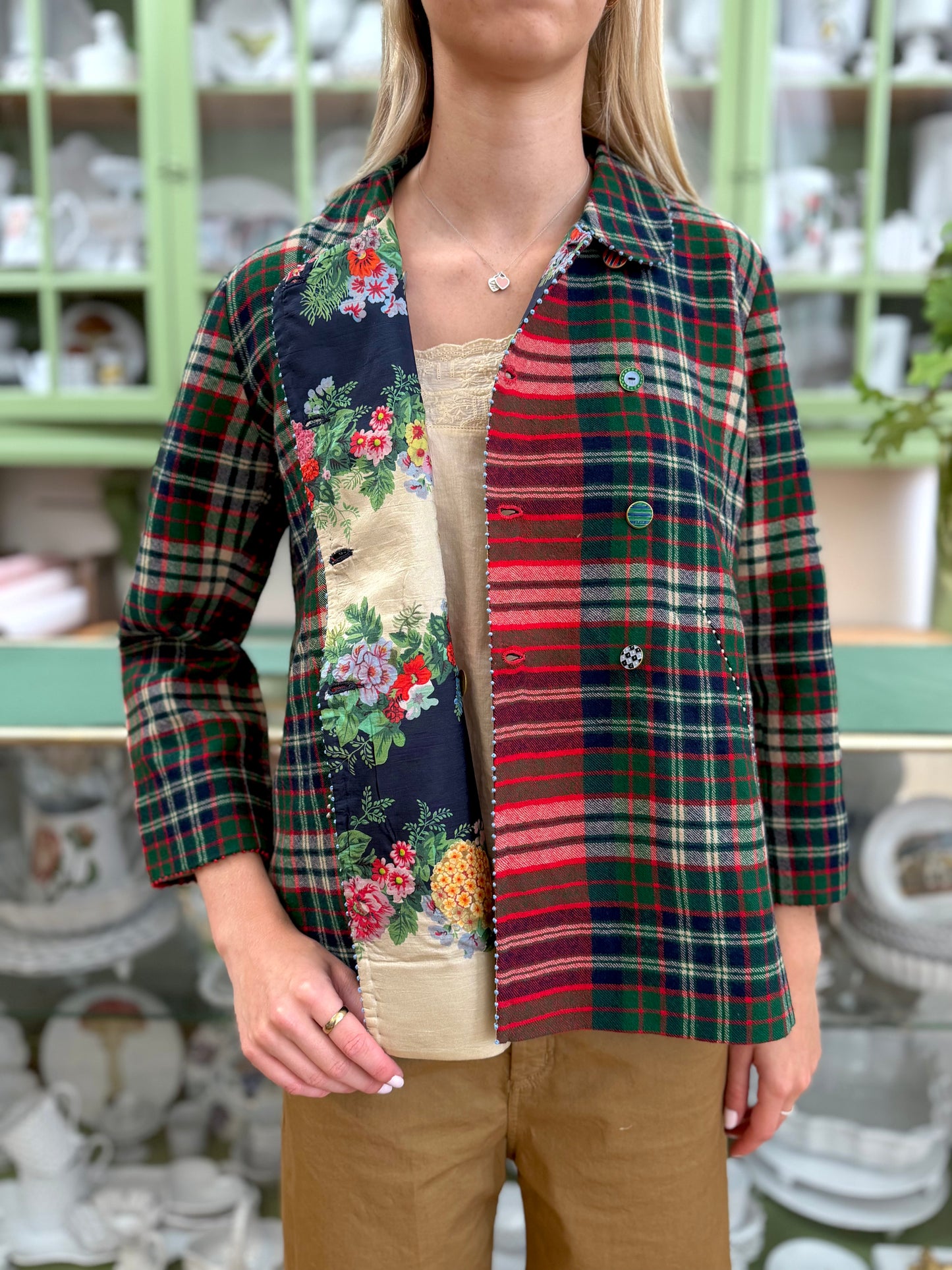 Péro Reversible Jacket Foral/Tartan