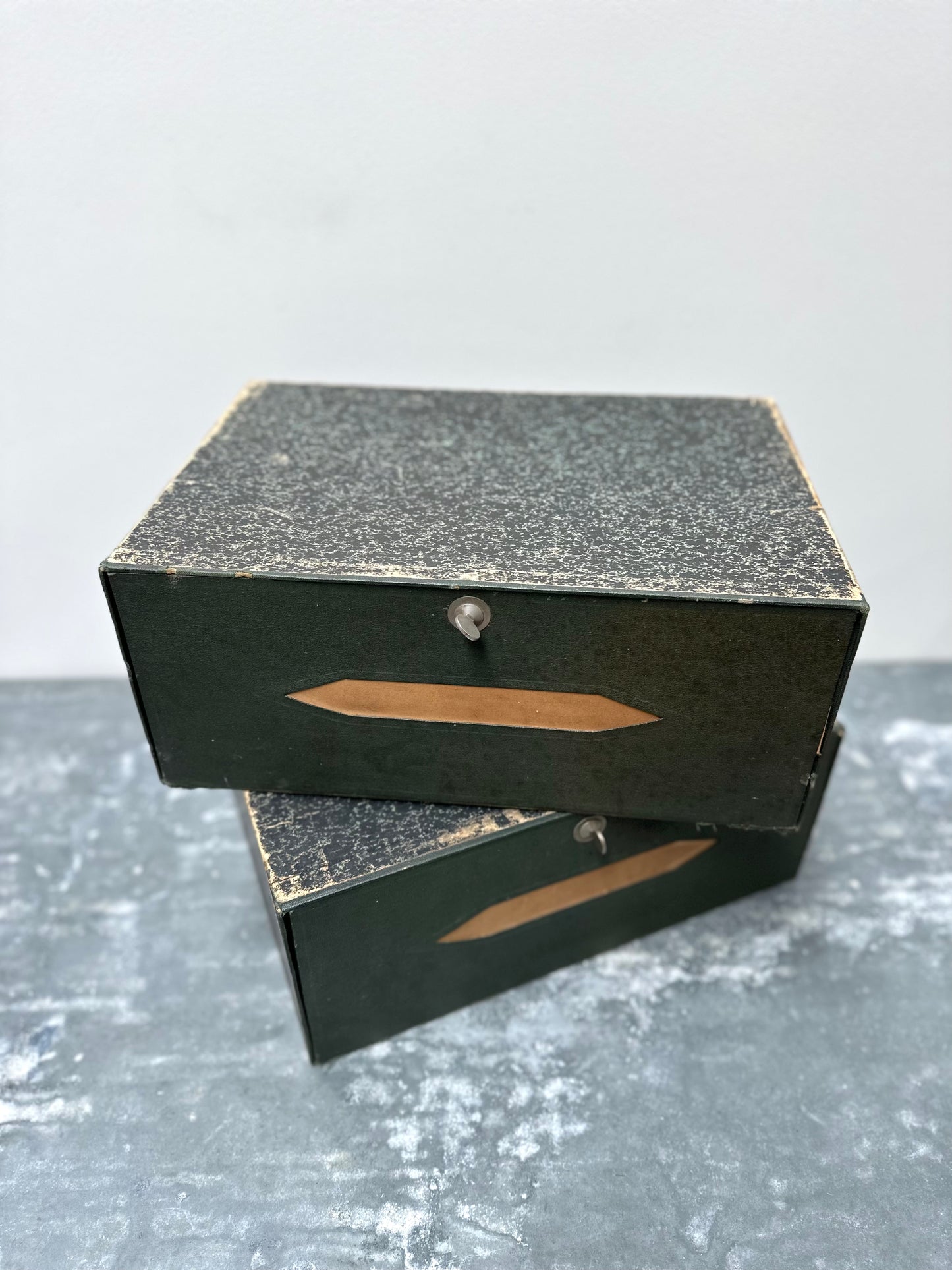 Large Pair of Antique French Document Storage Boxes