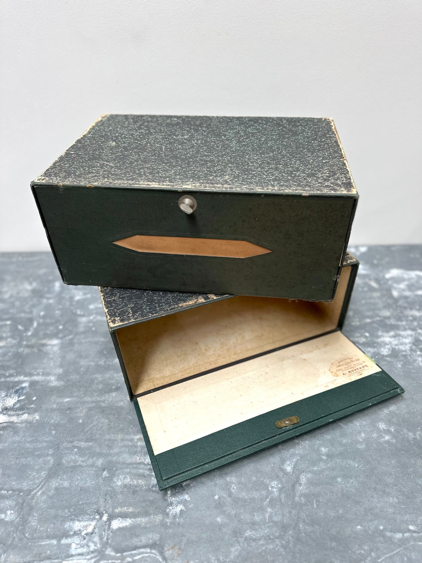 Large Pair of Antique French Document Storage Boxes