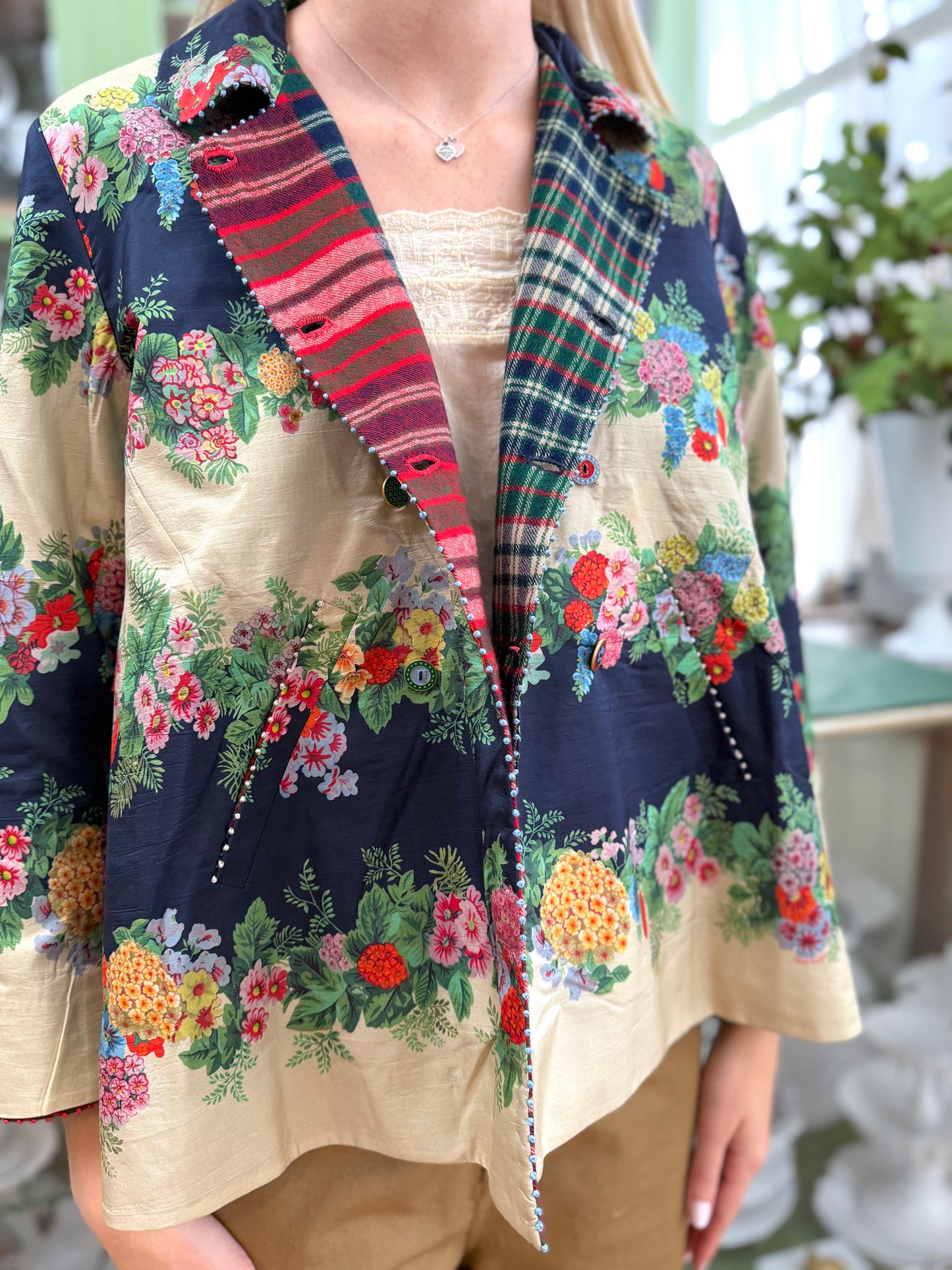 Péro Reversible Jacket Foral/Tartan