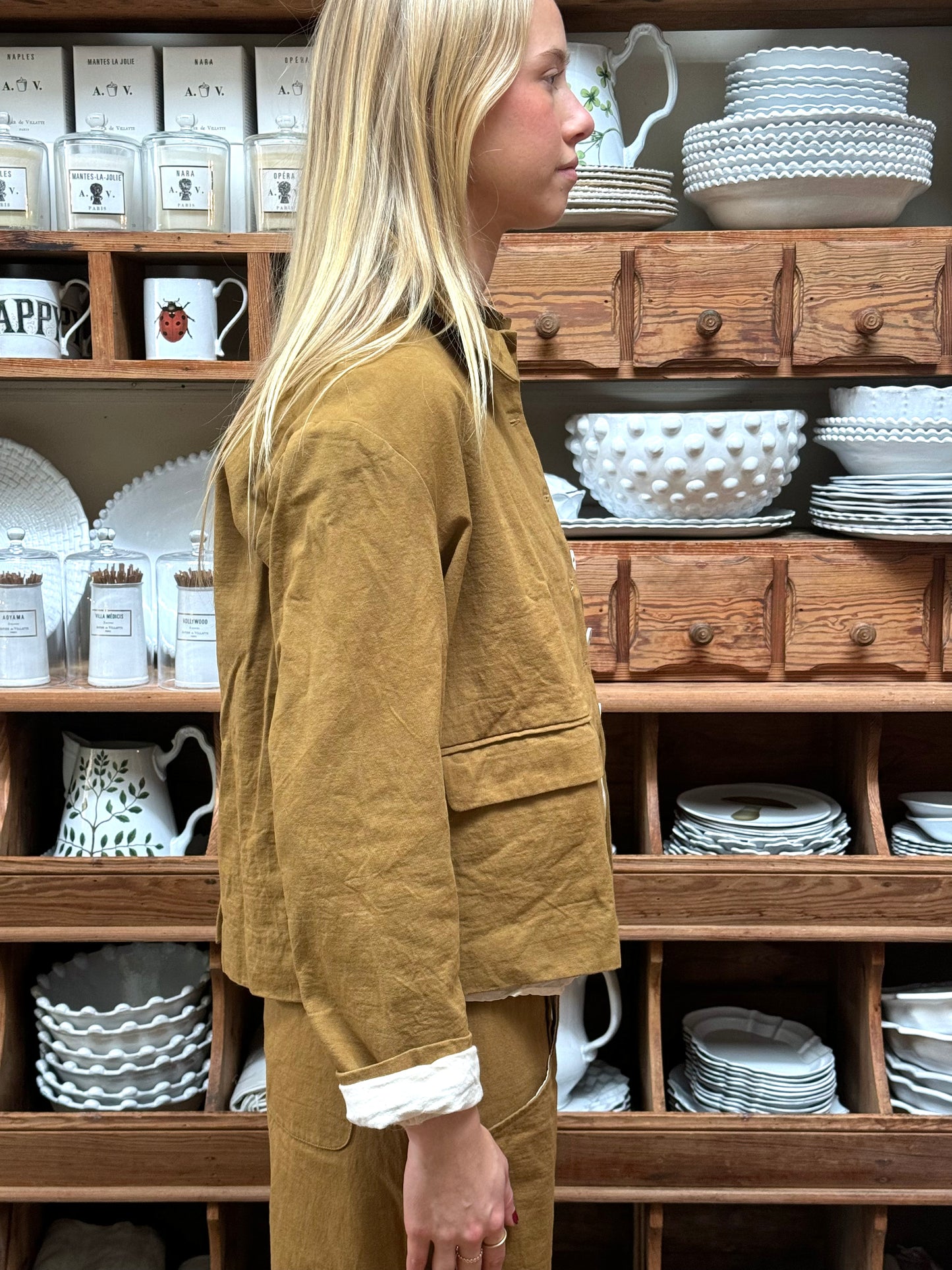 Sula Cotton Twill Jacket - Tobacco