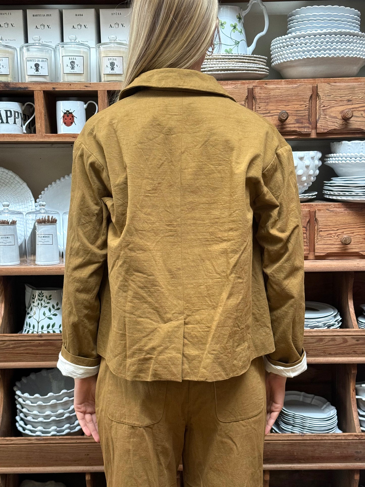 Sula Cotton Twill Jacket - Tobacco