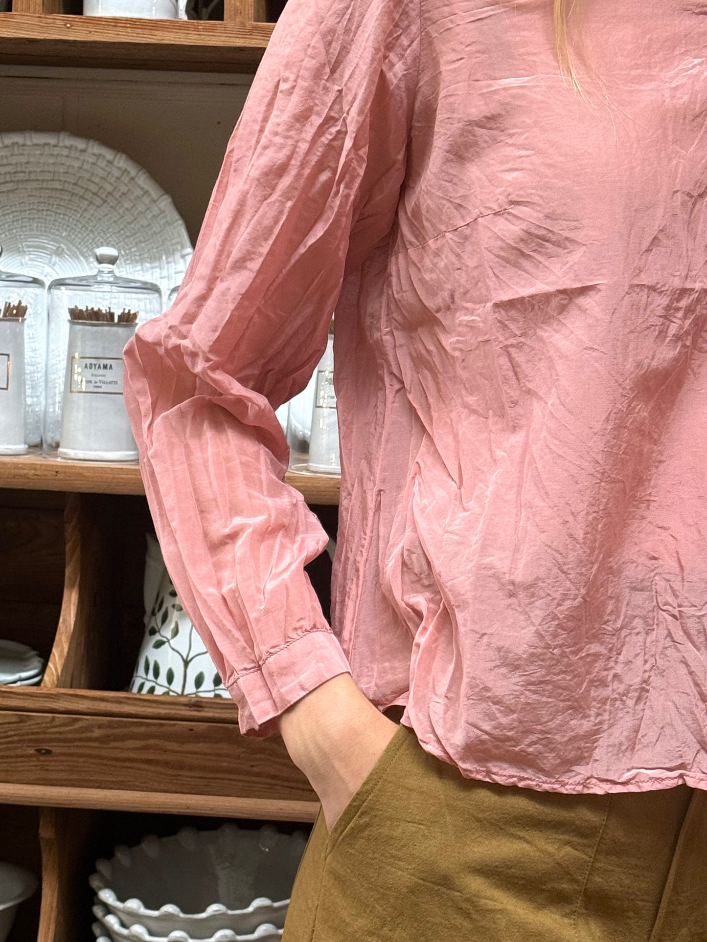 Sula Sweet Blouse Long Sleeve - Rose Tan