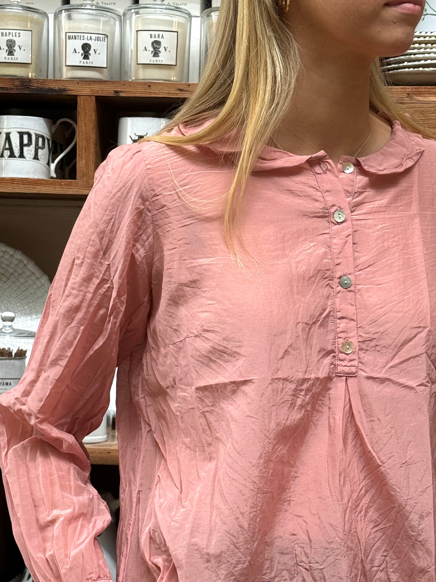 Sula Sweet Blouse Long Sleeve - Rose Tan
