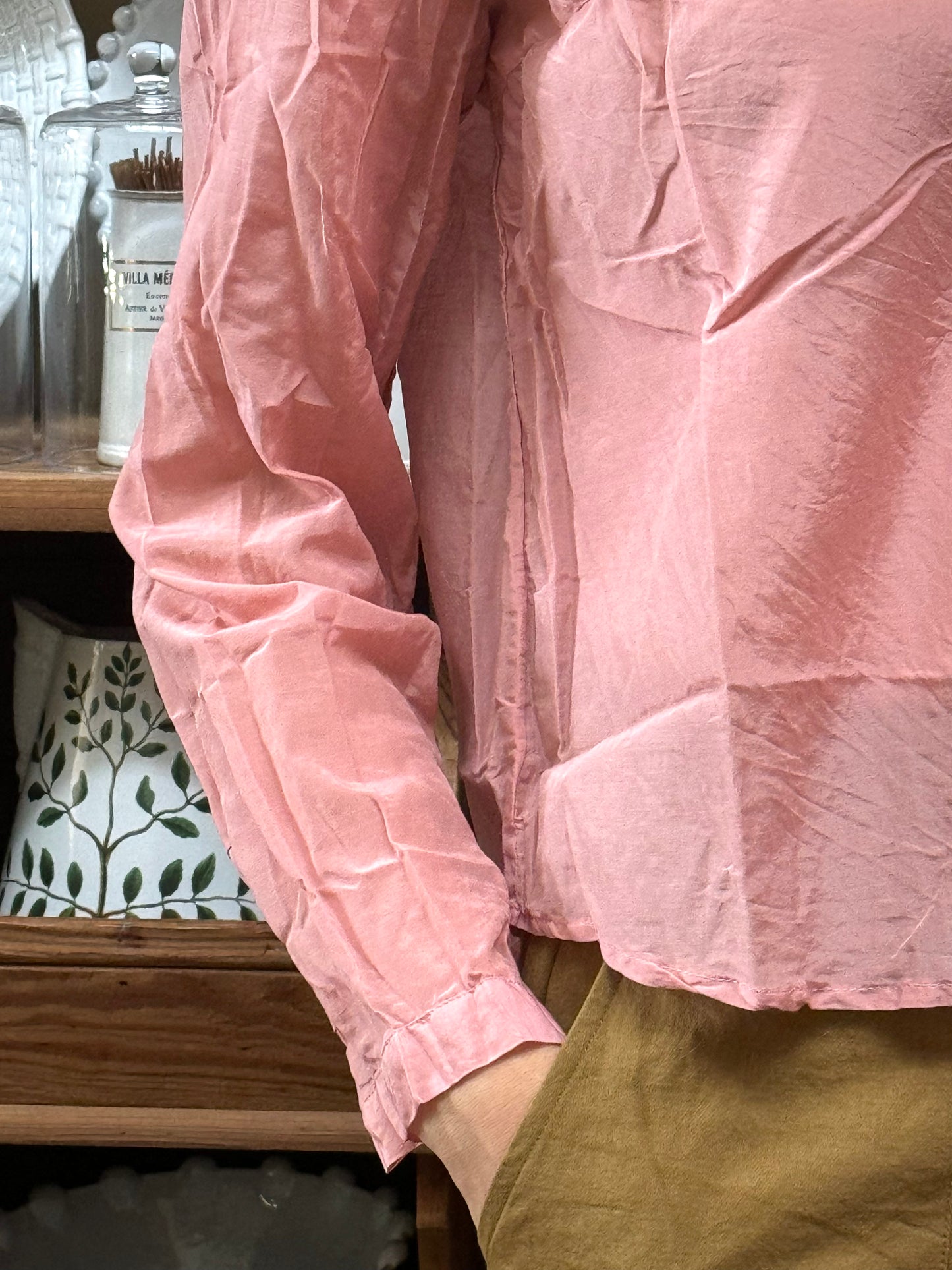 Sula Button Up Blouse - Rose Tan