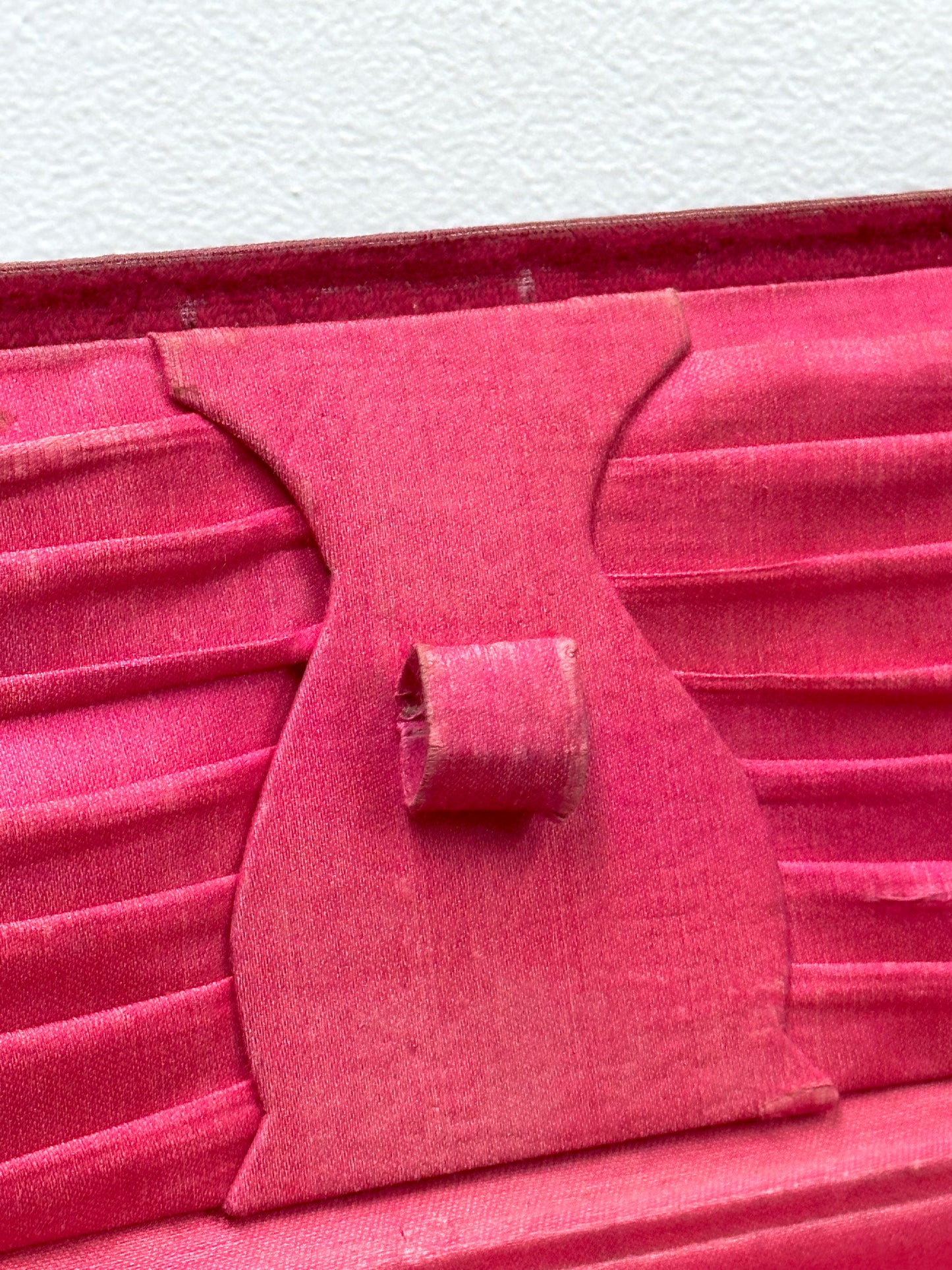 Antique French Raspberry Velvet Boudoir Box