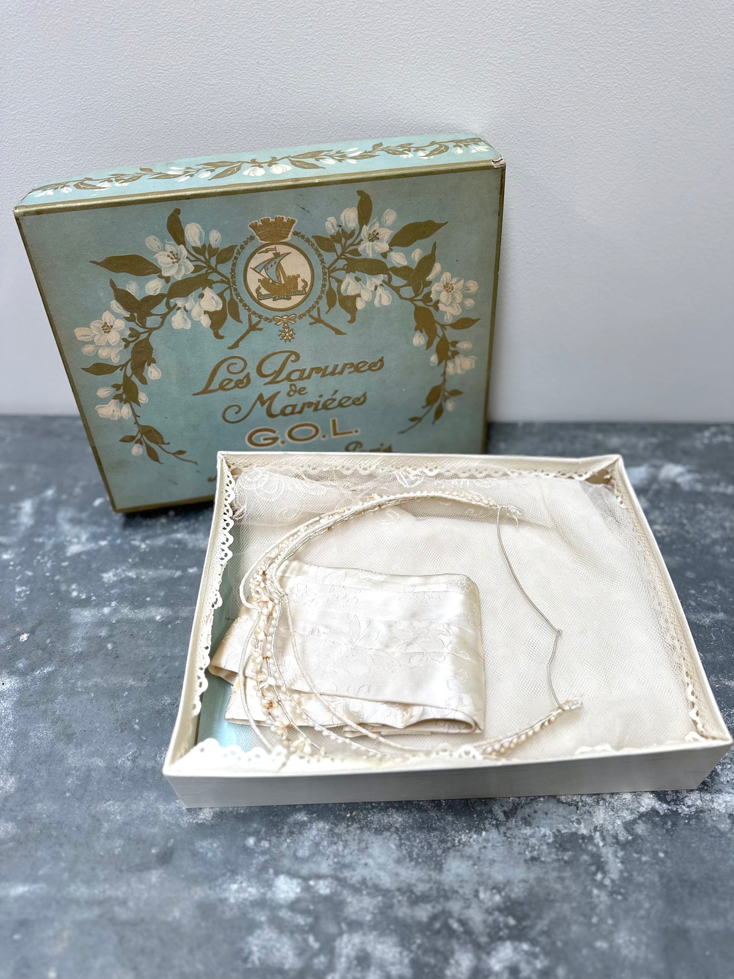 Antique French Wedding Memento Box Set
