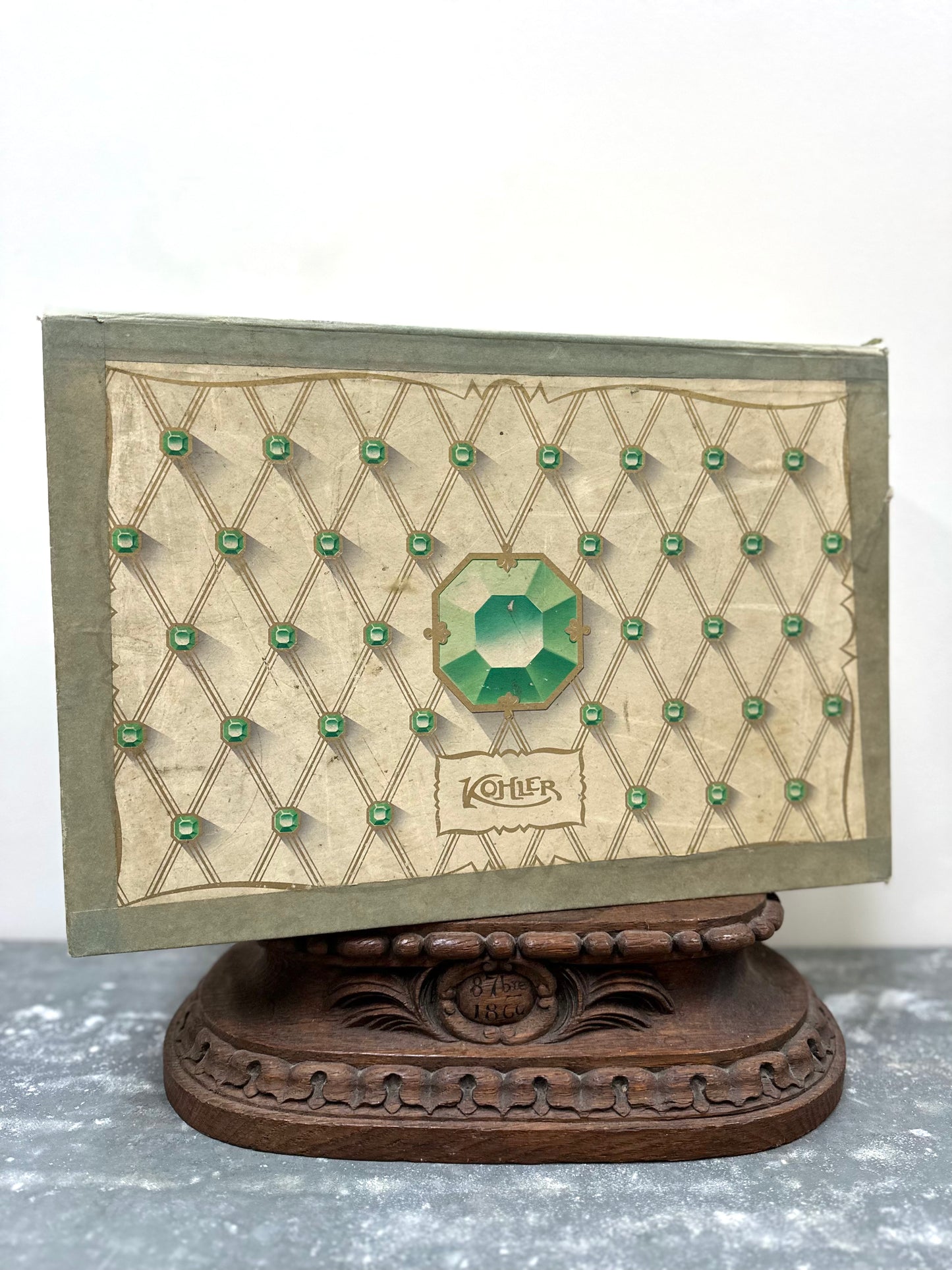 Antique French Kohler 'Emeraude' Chocolate Box