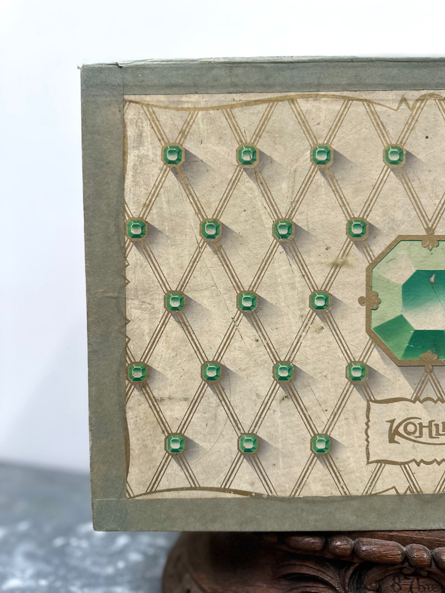 Antique French Kohler 'Emeraude' Chocolate Box