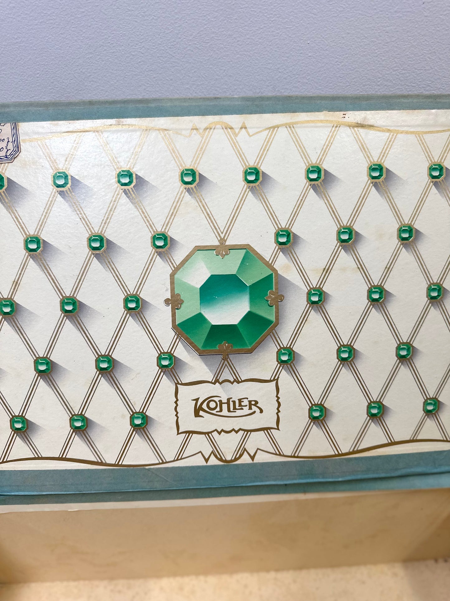 Antique French Kohler 'Emeraude' Chocolate Box