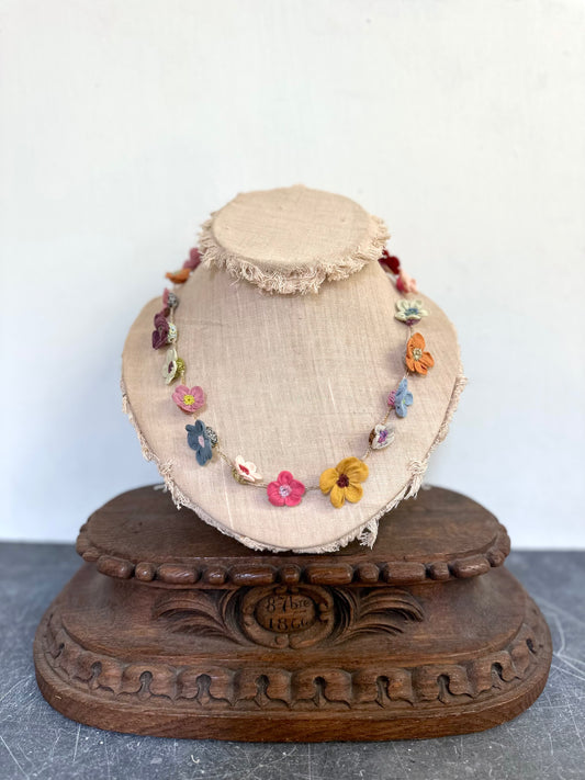 Sophie Digard Spring Bouquet Short Crochet Necklace