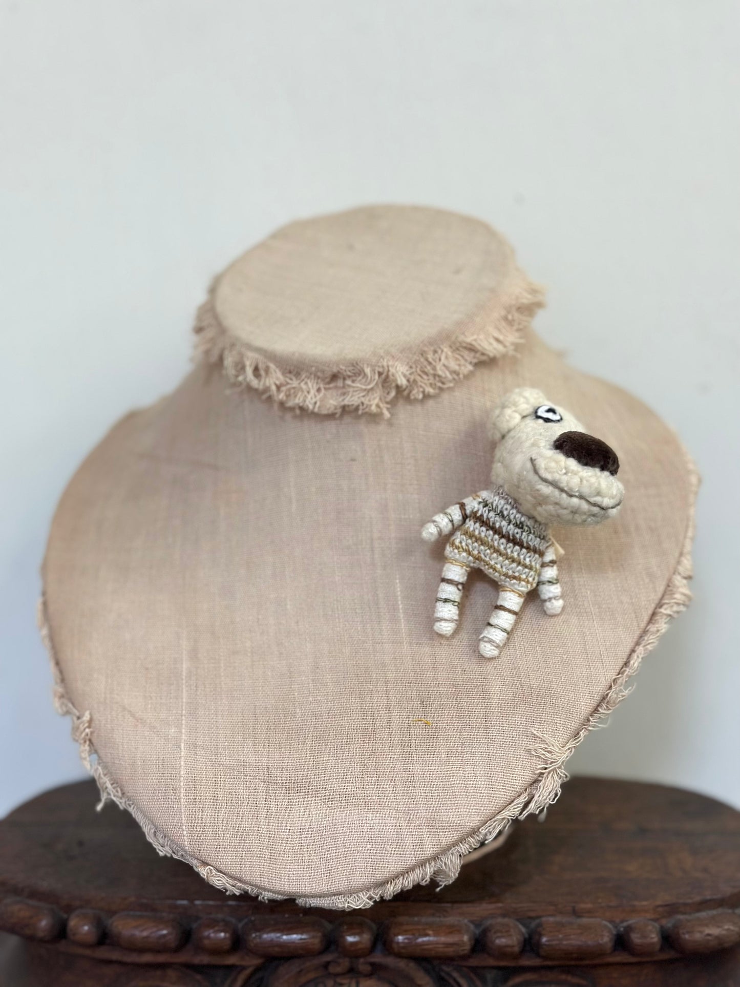 Sophie Digard Linen And Wool Brooch 'Howard'