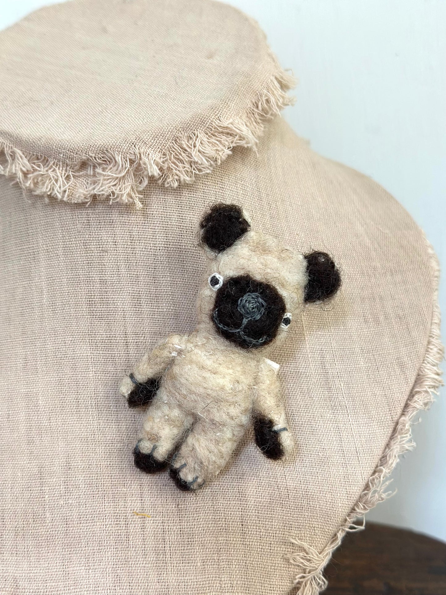 Sophie Digard Linen And Wool Brooch 'Paul'
