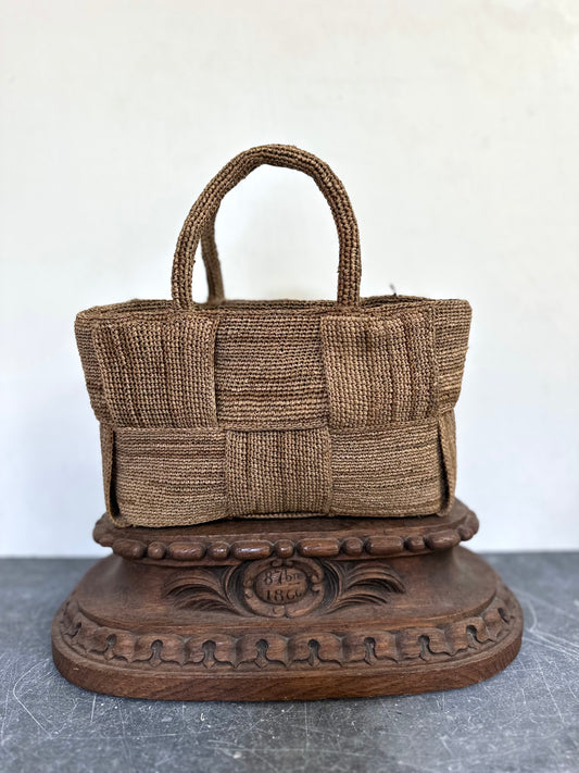 Sophie Digard Small Raffia Woven Handbag - Light Brown