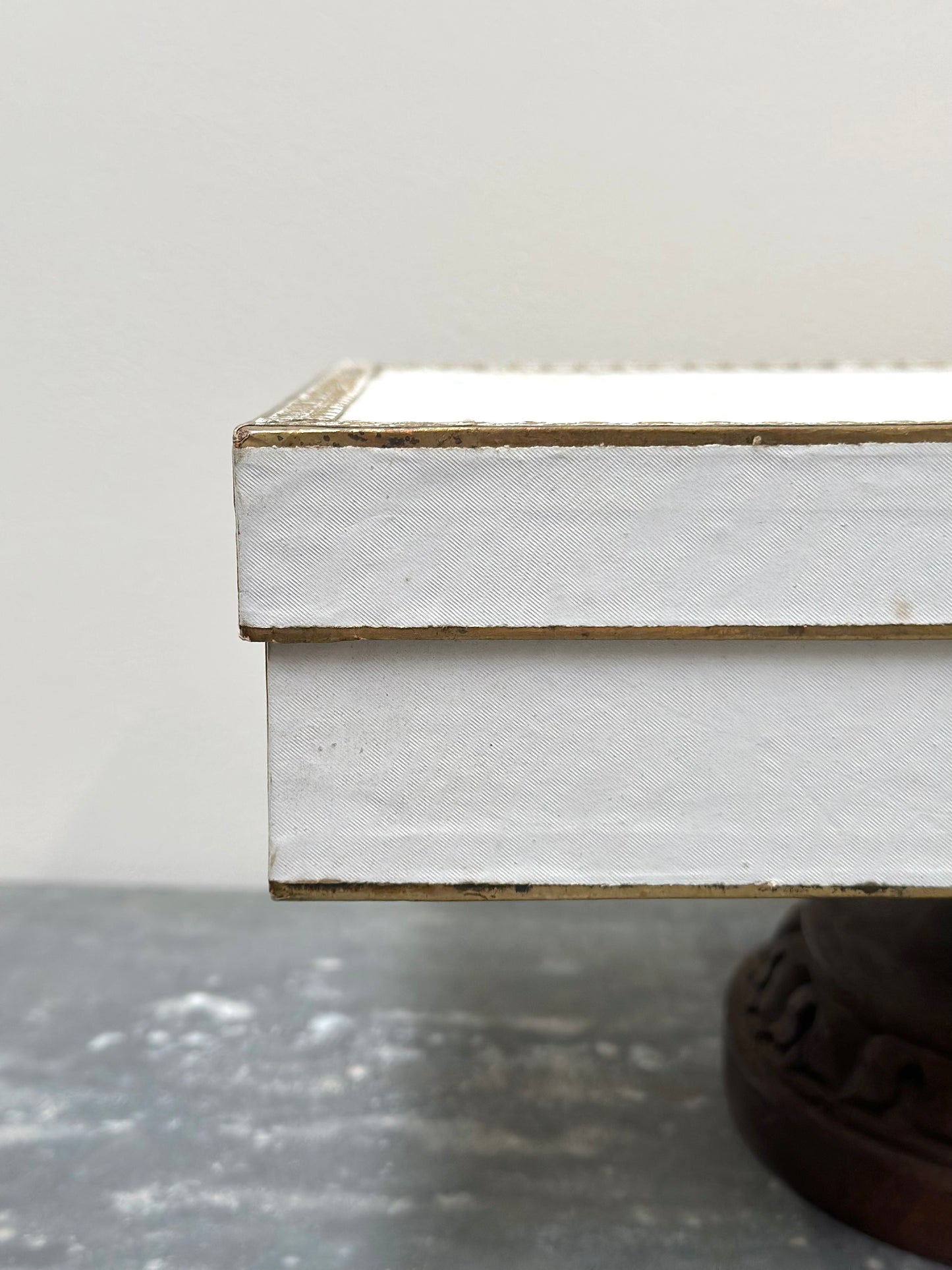 Antique French Monogram Ladies Storage Box