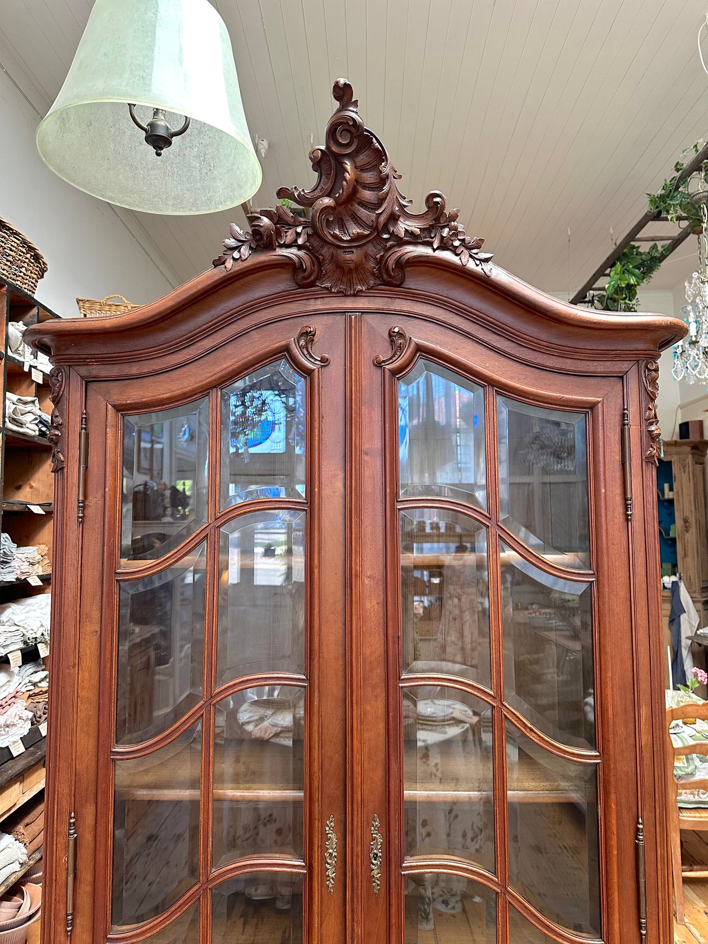 Antique French Large Double Door Vitrine