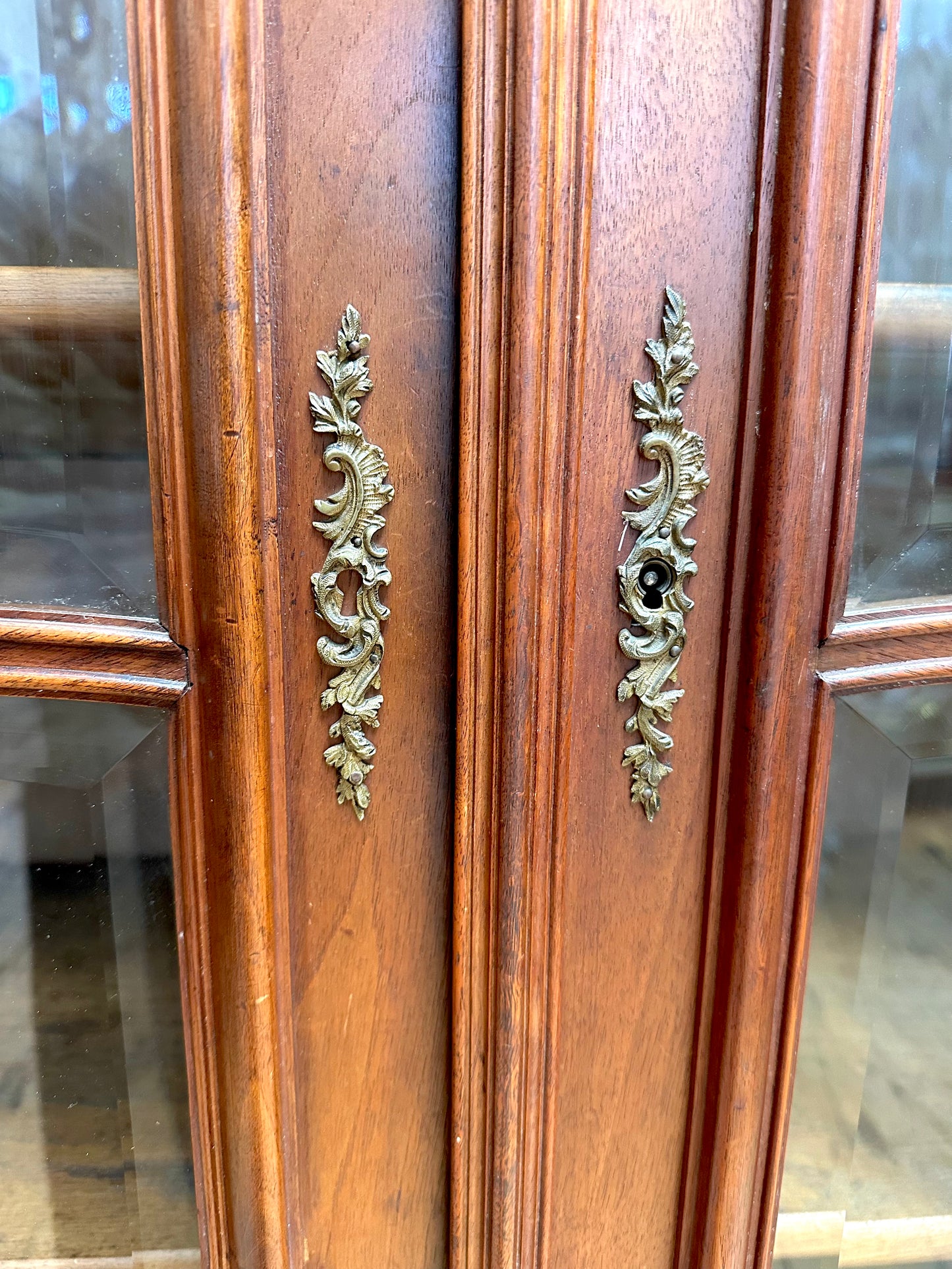 Antique French Large Double Door Vitrine