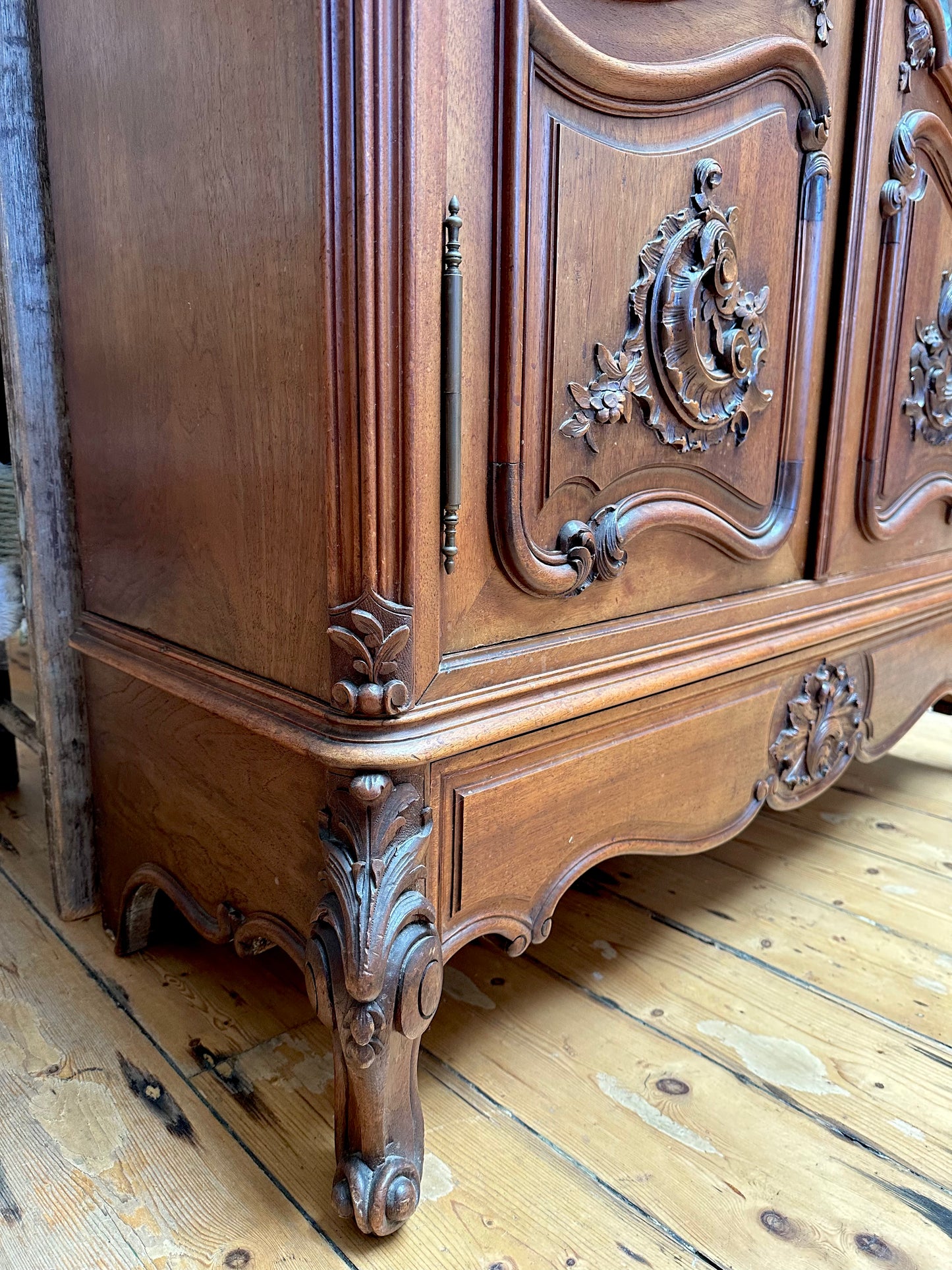 Antique French Large Double Door Vitrine