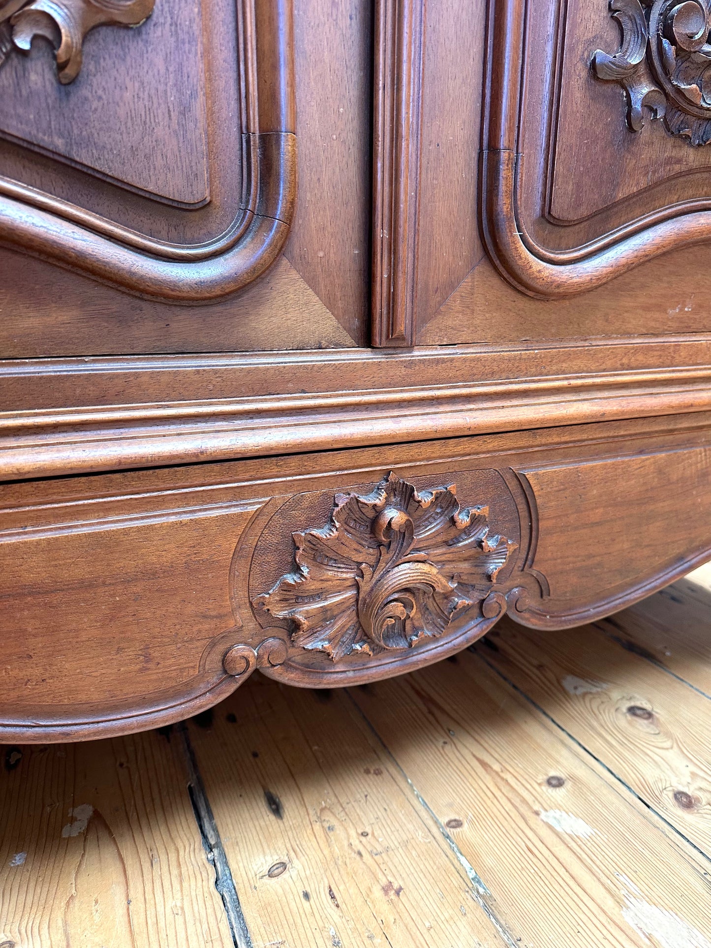 Antique French Large Double Door Vitrine