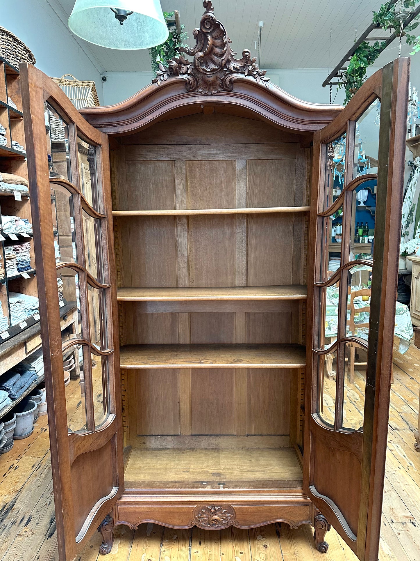 Antique French Large Double Door Vitrine