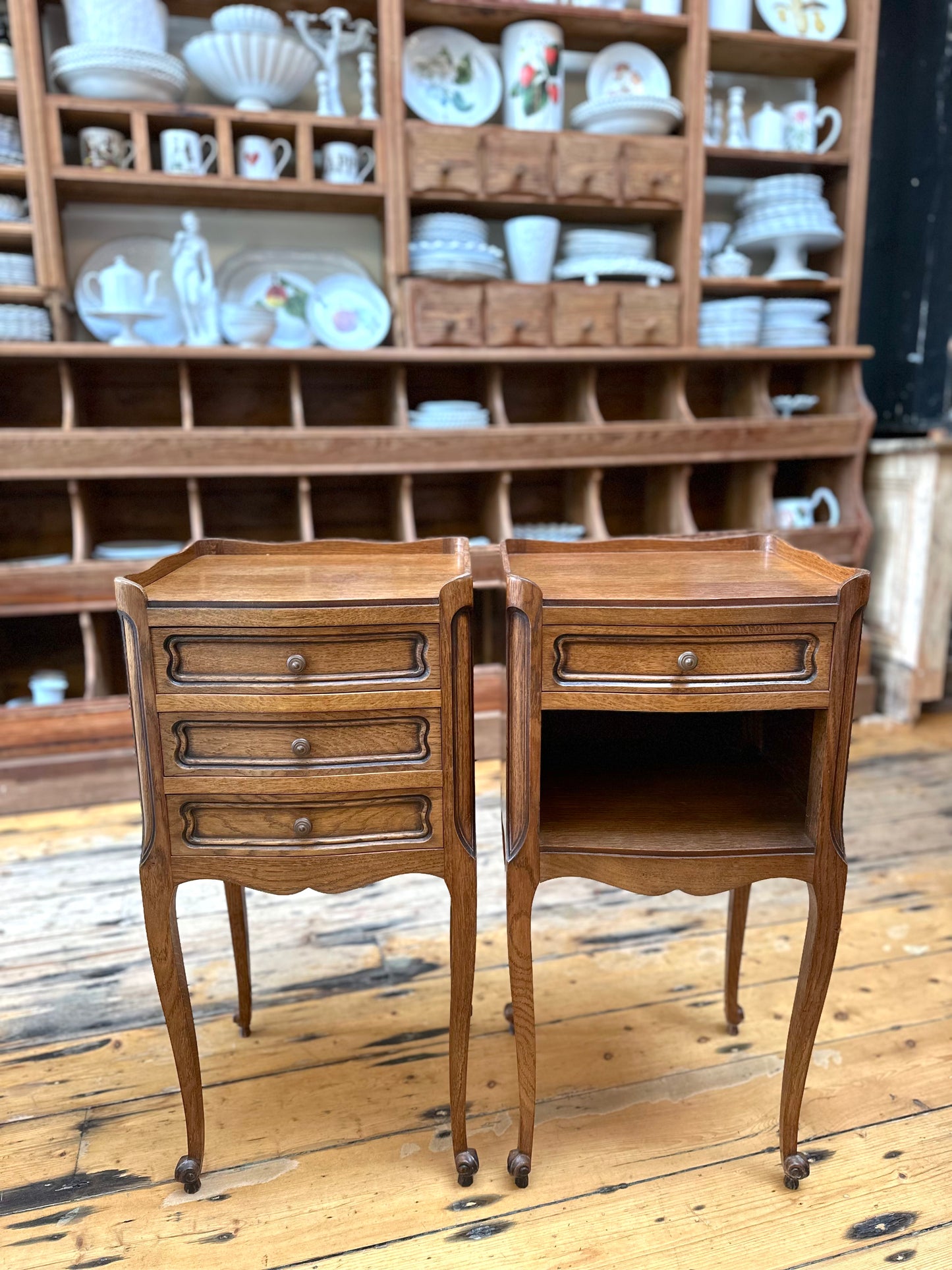 Antique French Pair of Bedside Tables
