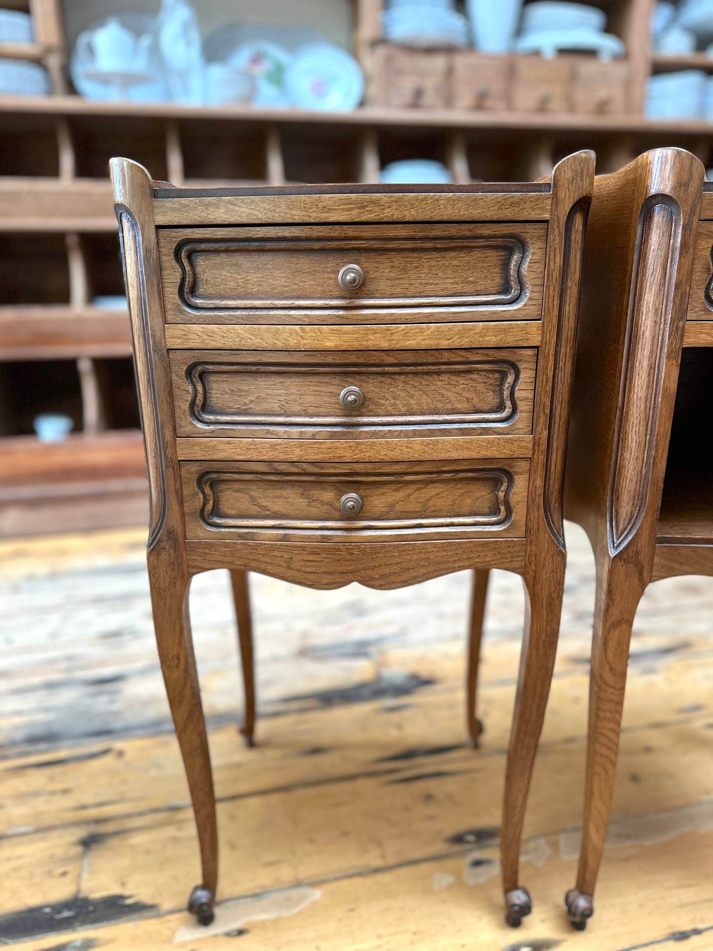 Antique French Pair of Bedside Tables
