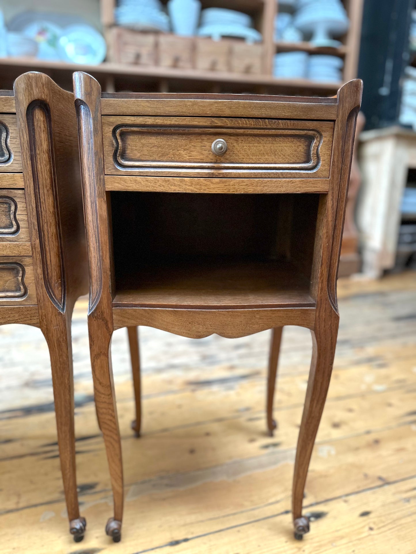 Antique French Pair of Bedside Tables