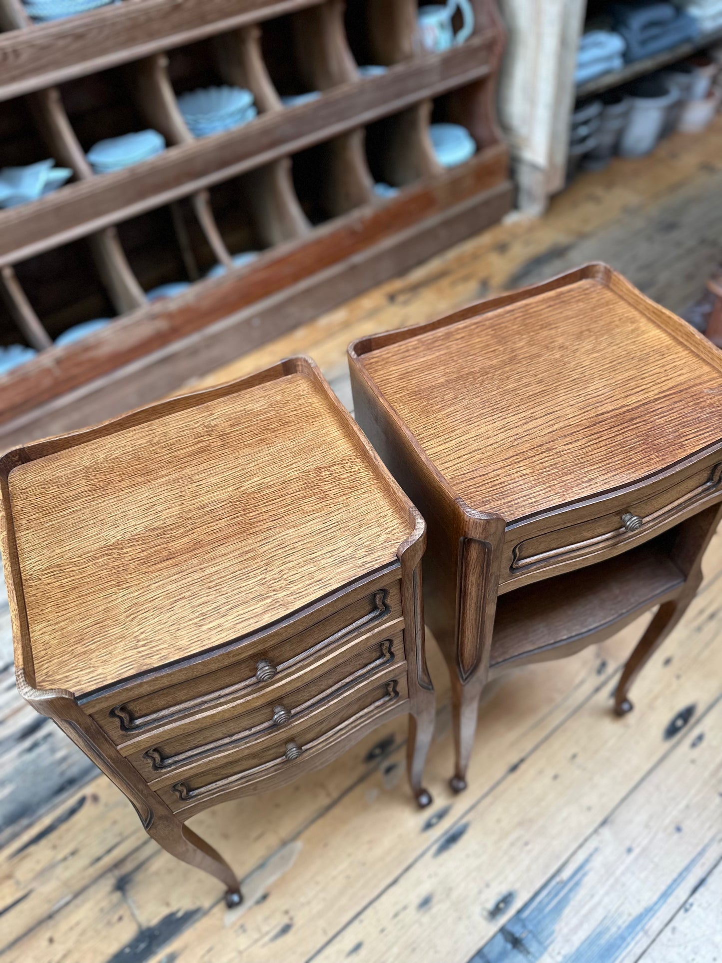 Antique French Pair of Bedside Tables