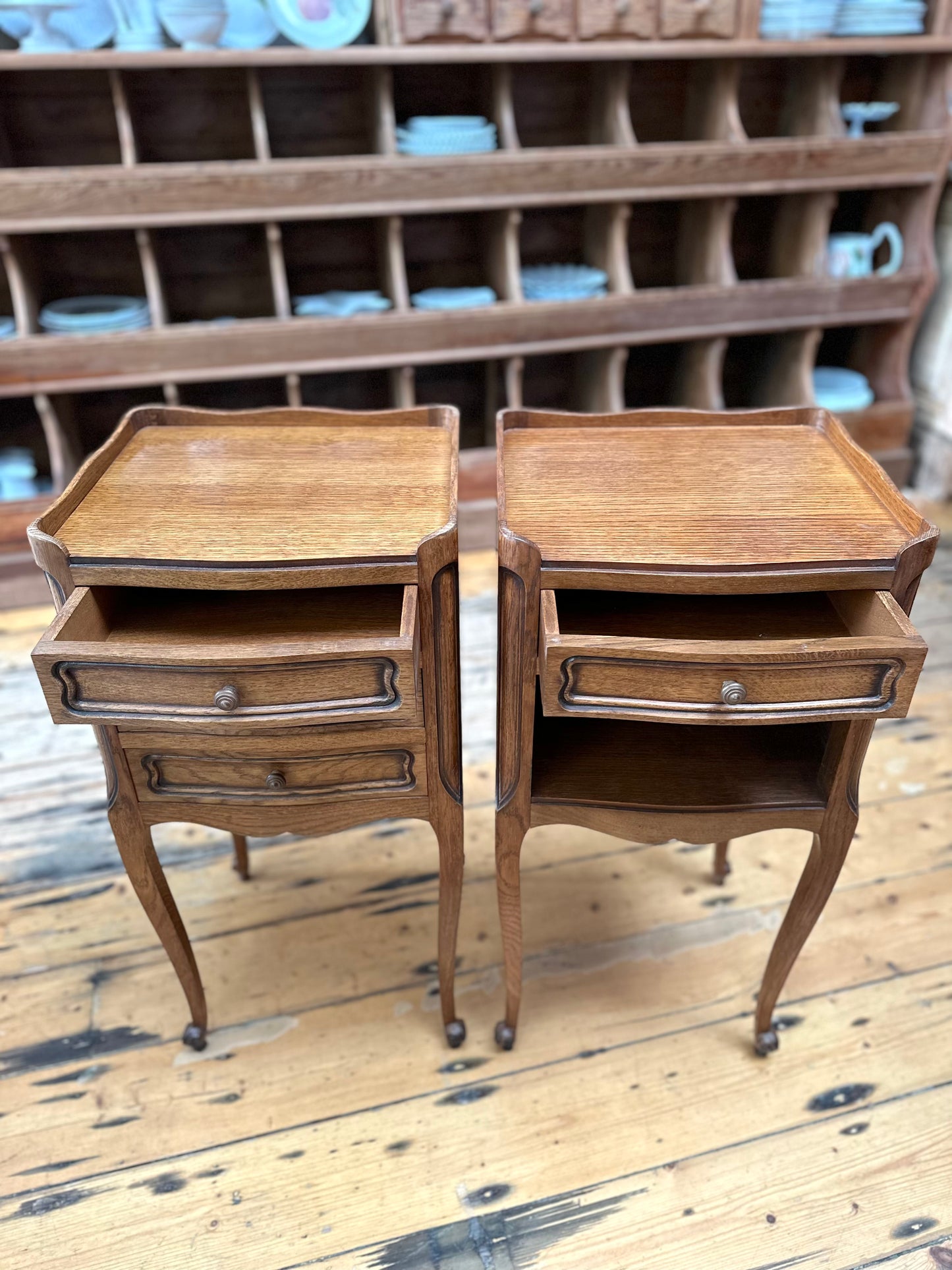Antique French Pair of Bedside Tables