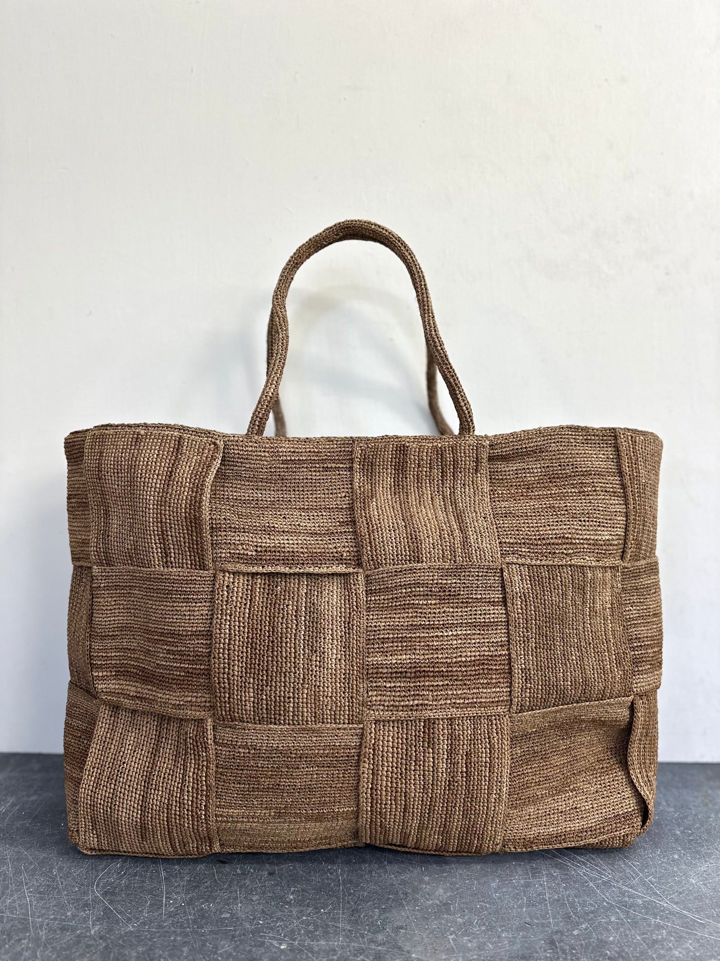 Sophie Digard Large Raffia Woven Bag - Light Brown