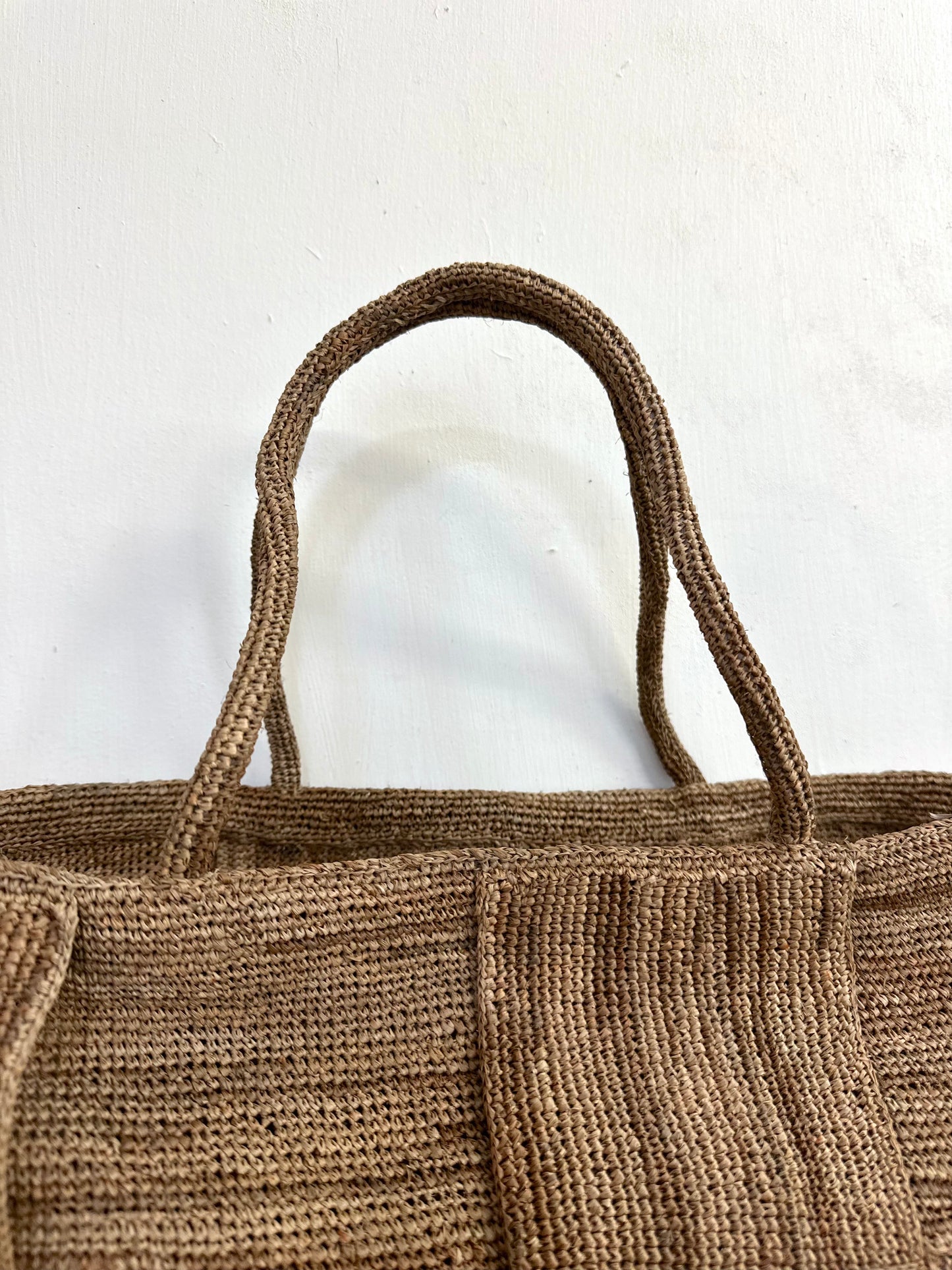 Sophie Digard Large Raffia Woven Bag - Light Brown