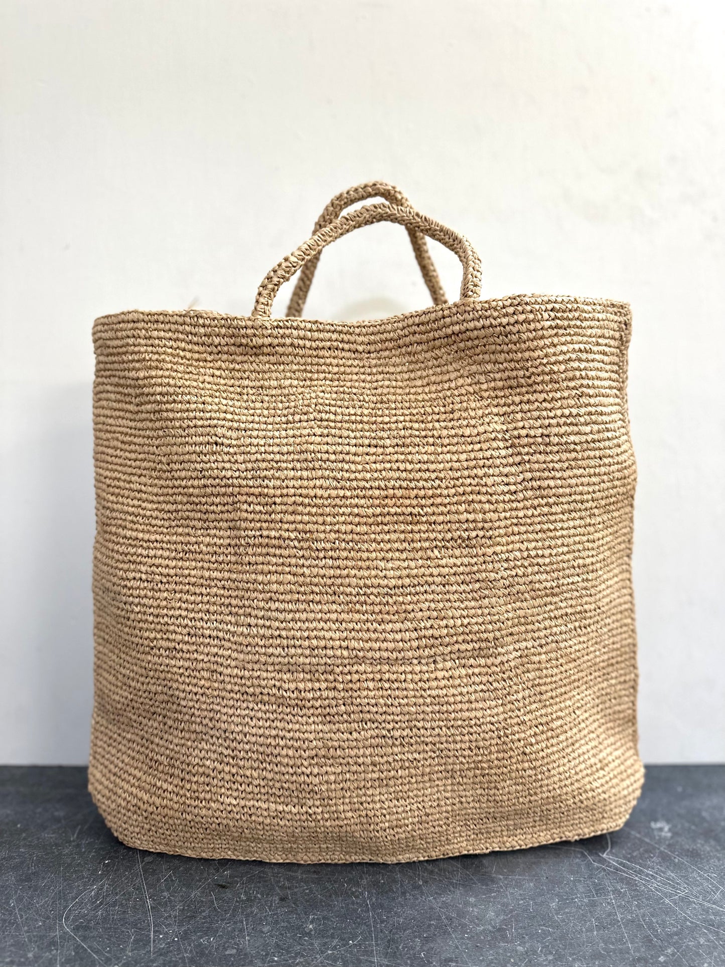 Sophie Digard Medium Raffia Bag Spring Flower Garden